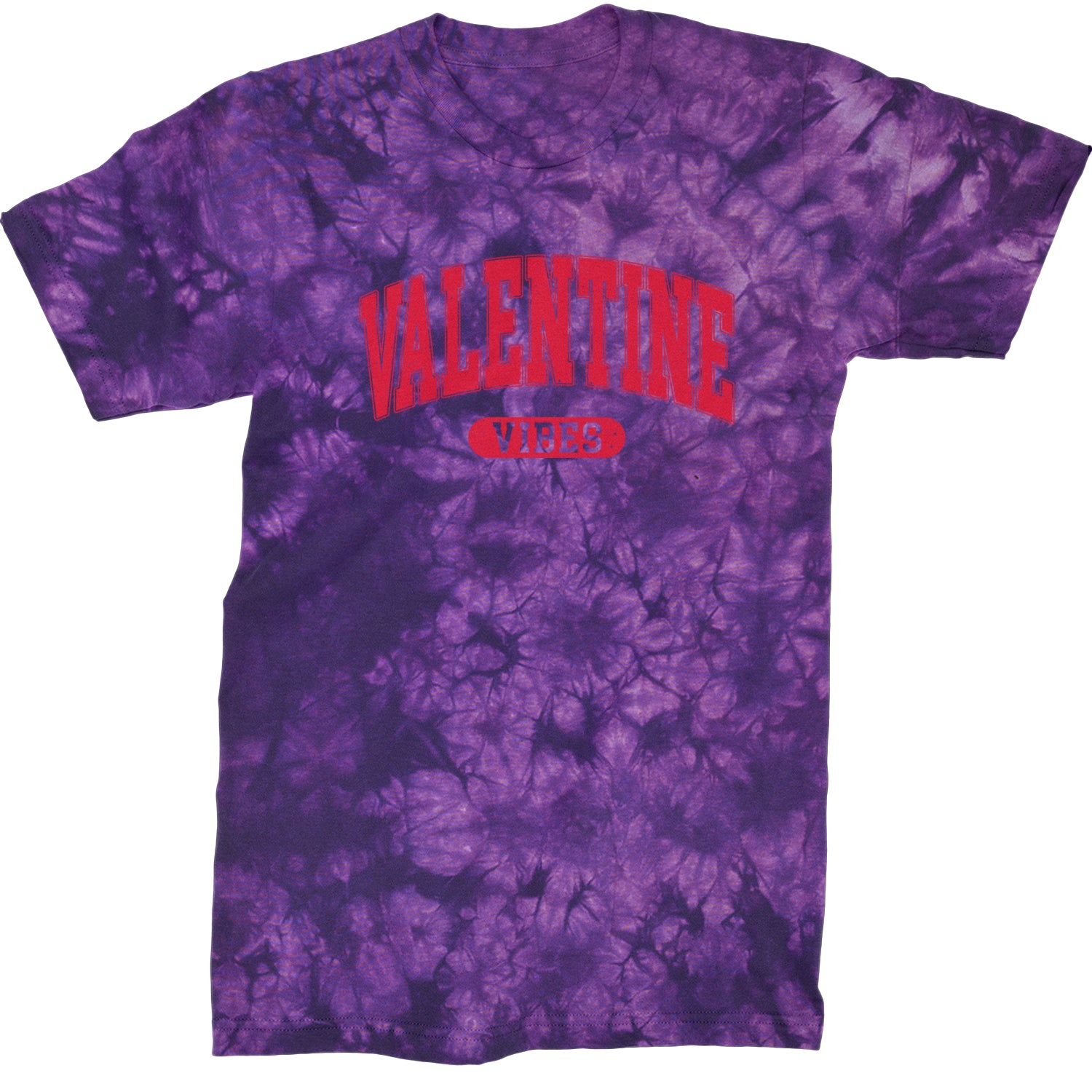 Valentines Vibes  Mens T-shirt Tie-Dye Crystal Purple