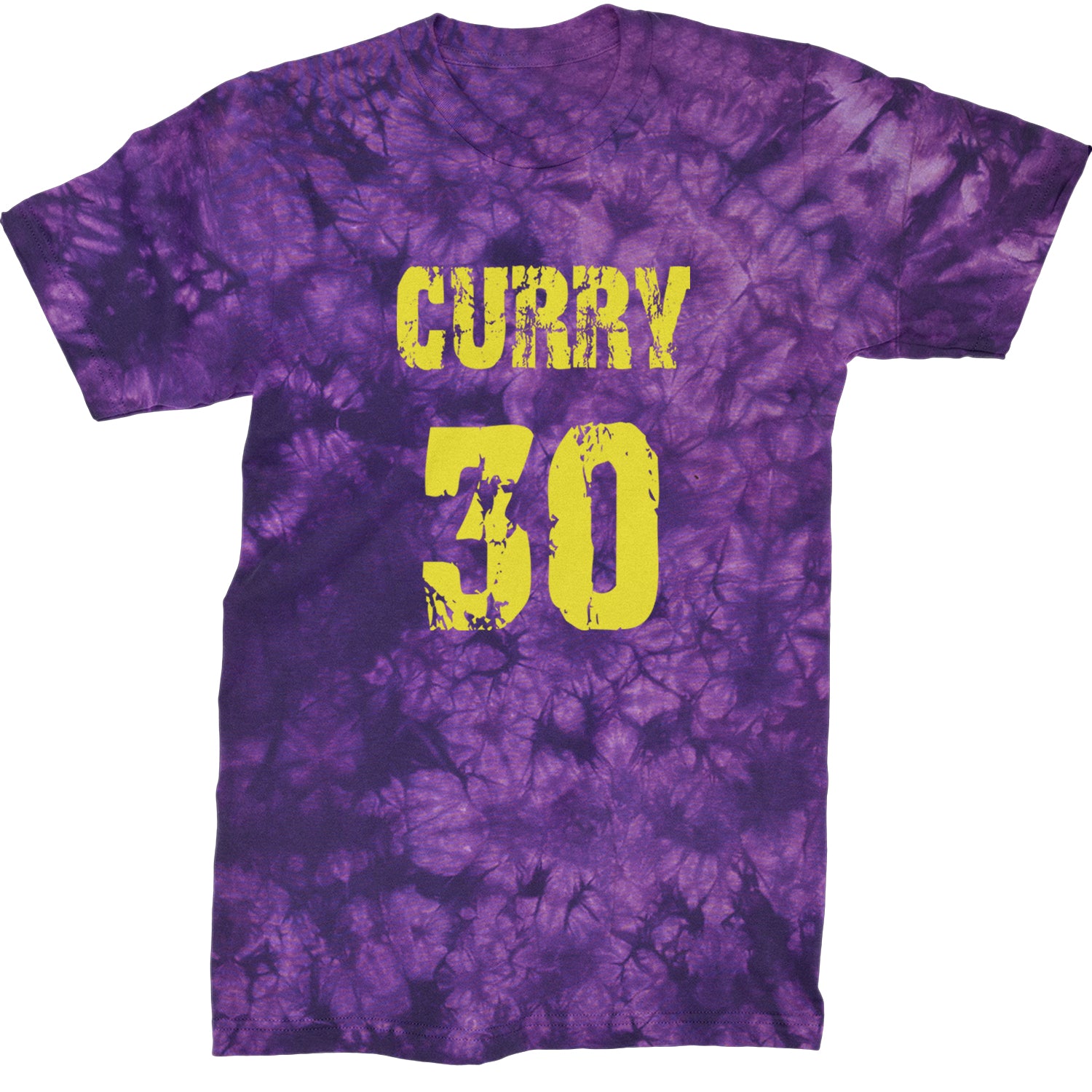 Curry #30 Mens T-shirt Tie-Dye Crystal Purple