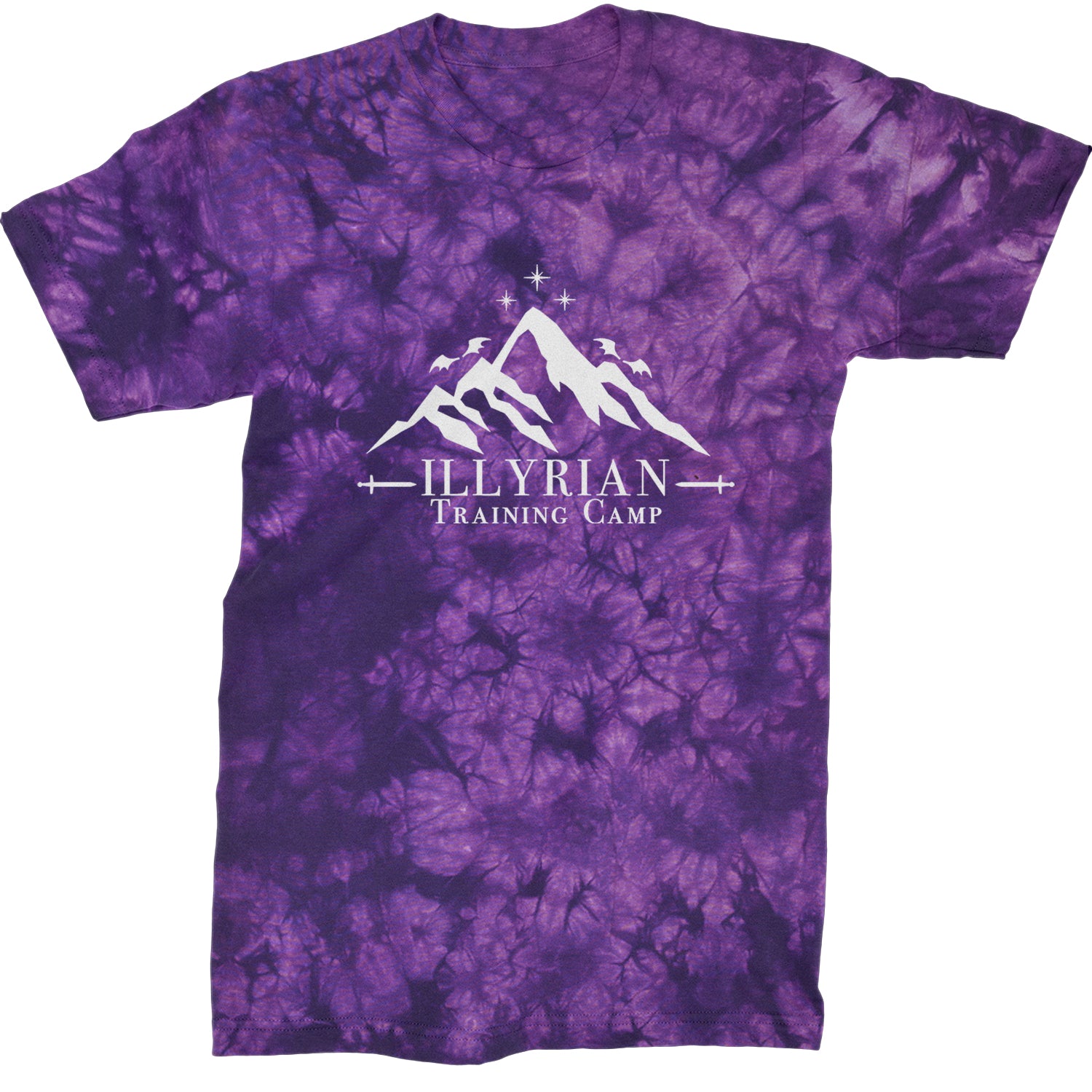 Illyrian Training Camp Night Court Mens T-shirt Tie-Dye Crystal Purple