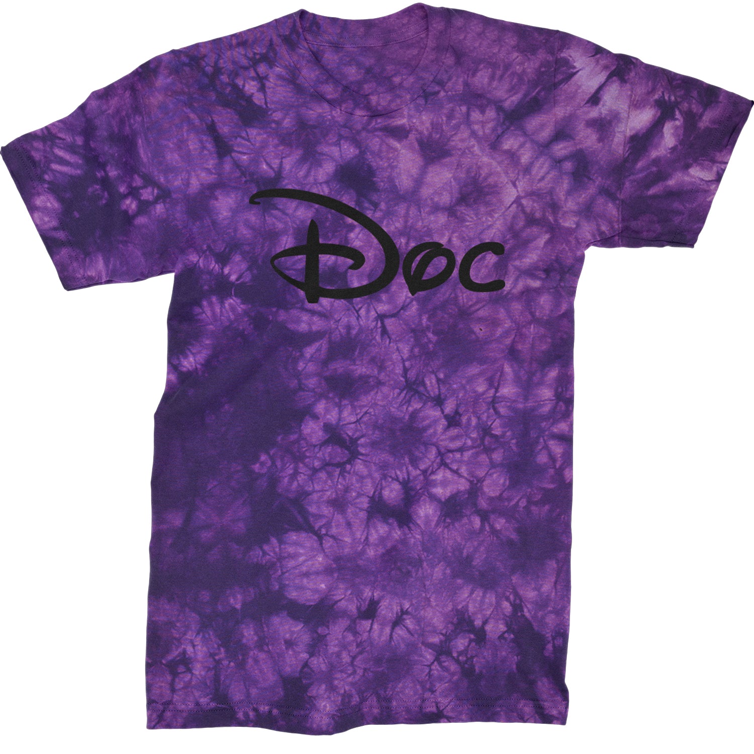 Doc - 7 Dwarfs Costume Mens T-shirt Tie-Dye Crystal Purple