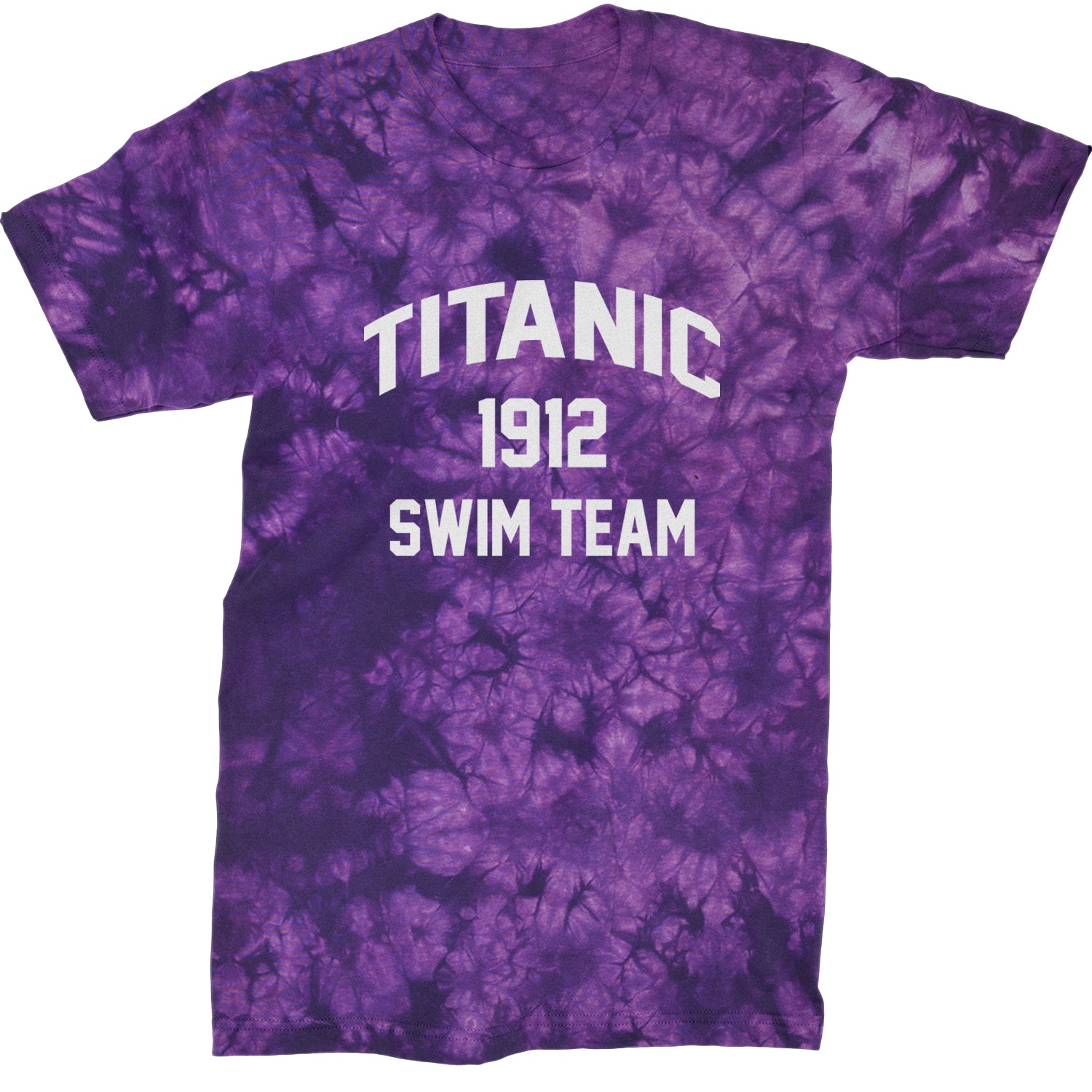 Titanic Swim Team 1912 Funny Cruise Mens T-shirt Tie-Dye Crystal Purple