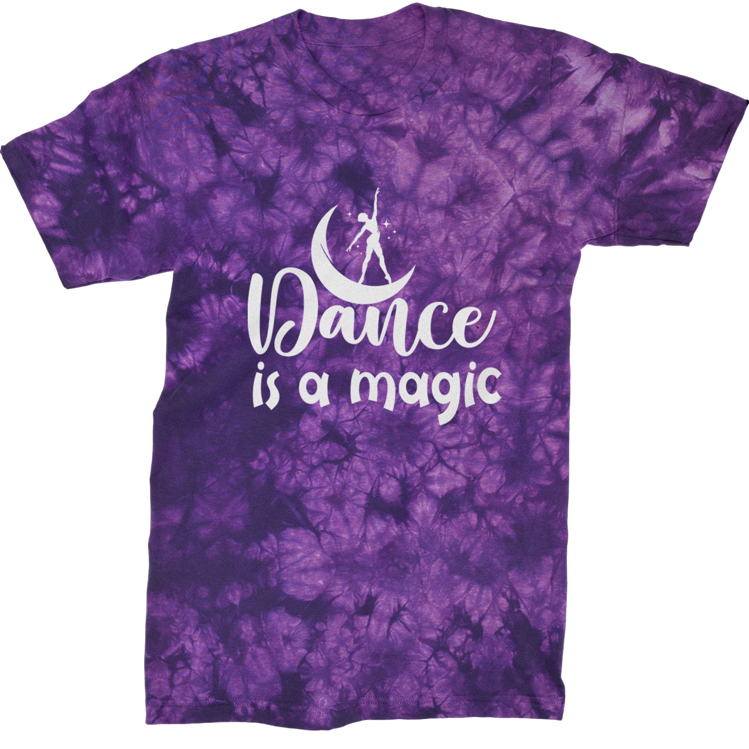 Dance Is Magic Mens T-shirt Tie-Dye Crystal Purple