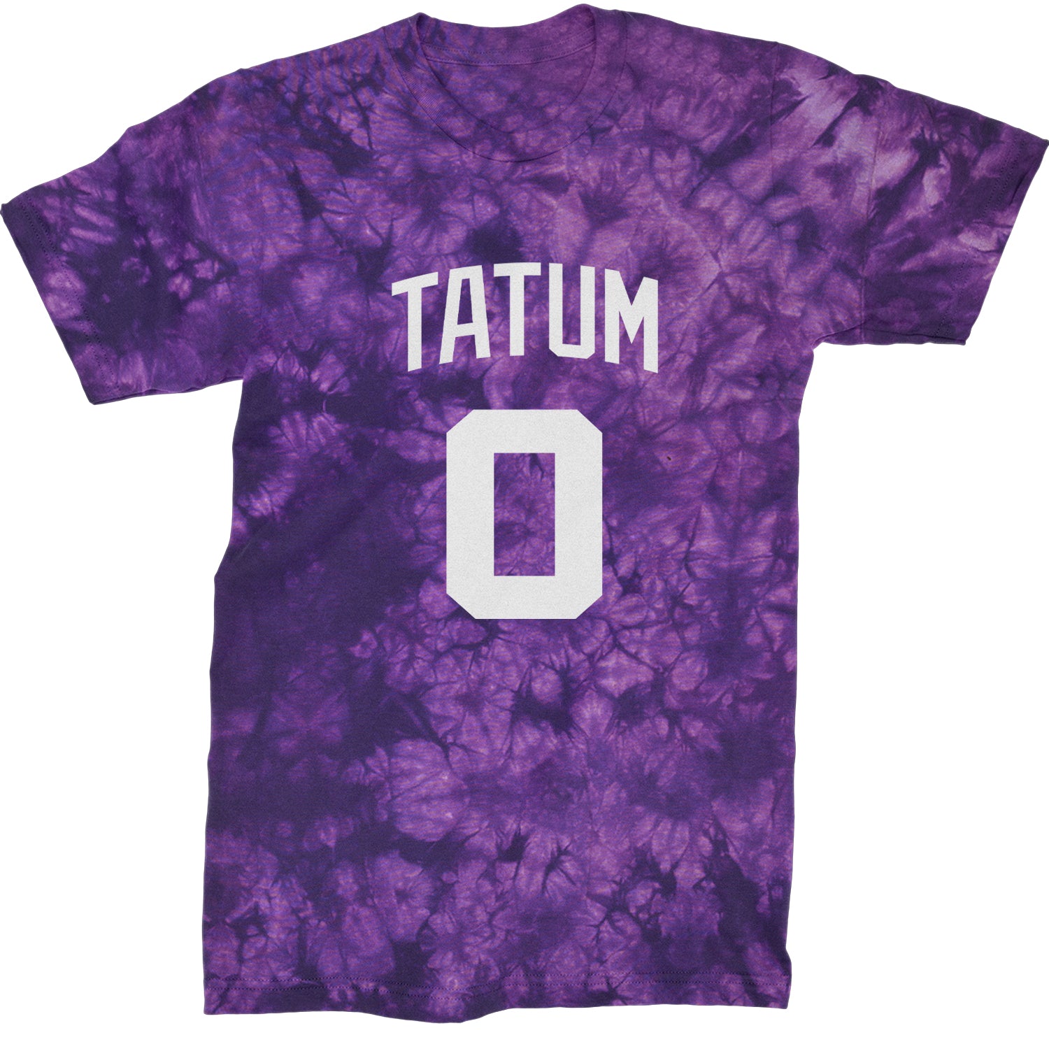 Tatum #0 Boston Basketball Mens T-shirt Tie-Dye Crystal Purple