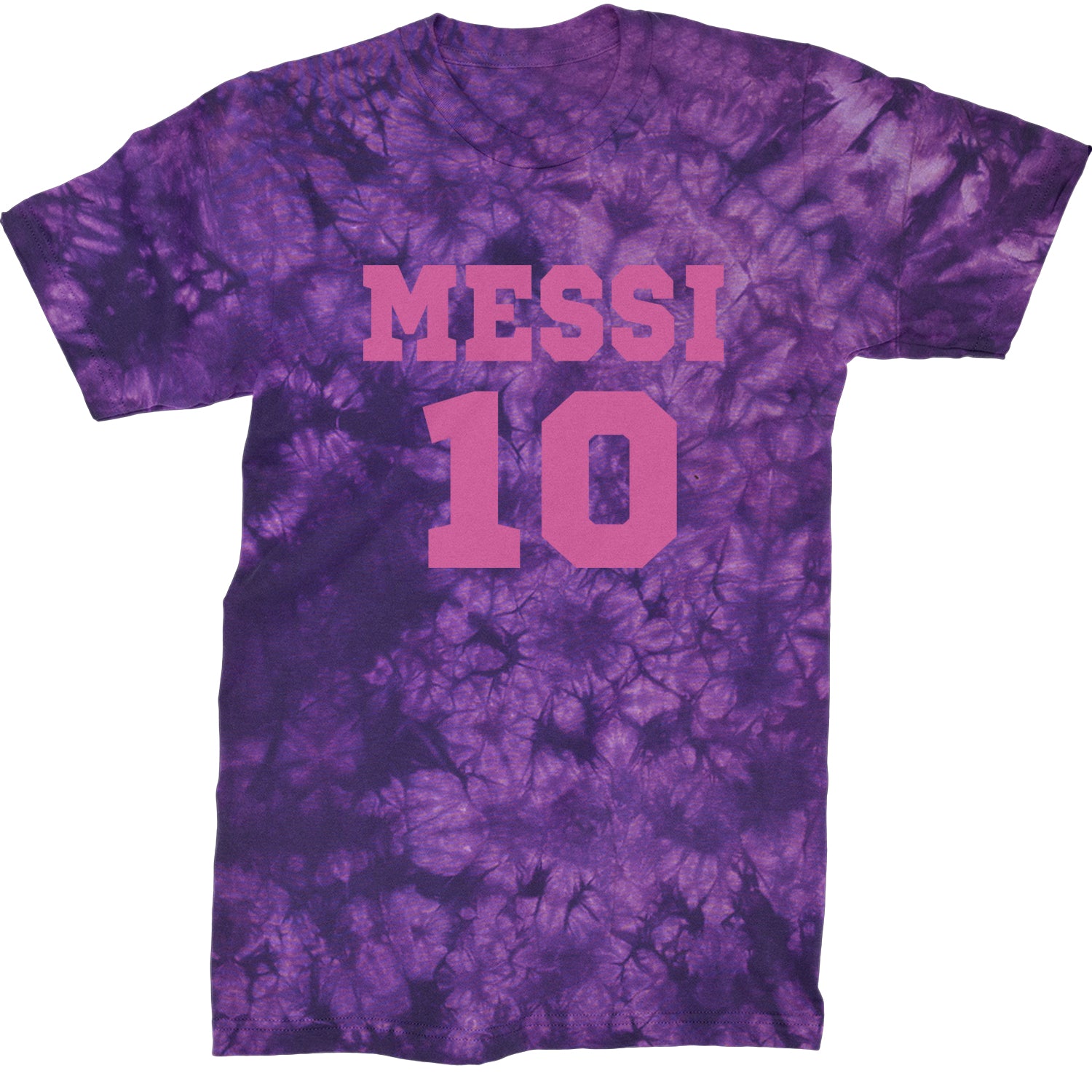 Messi World Soccer Futbol Messiami Mens T-shirt Tie-Dye Crystal Purple