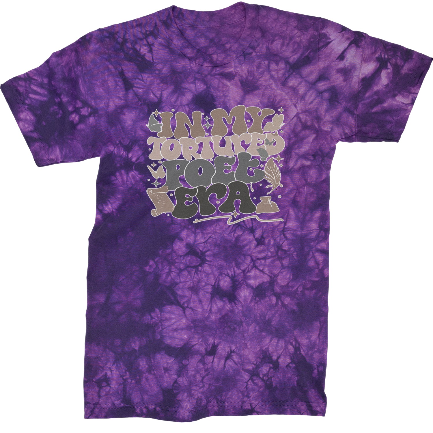 In My Tortured Poet Era TTPD Music Mens T-shirt Tie-Dye Crystal Purple