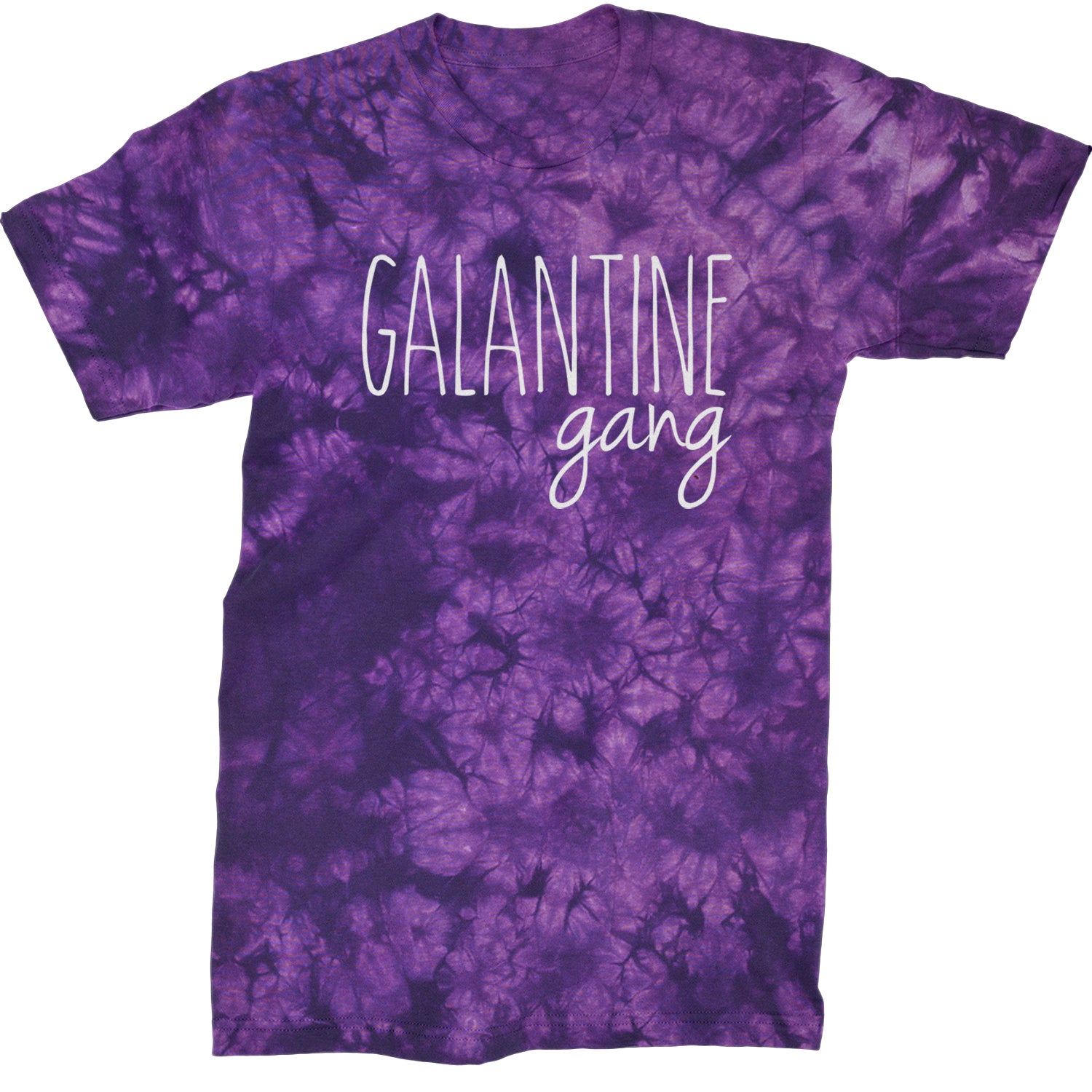 Galentine Gang Valentine's Shirt Mens T-shirt Tie-Dye Crystal Purple