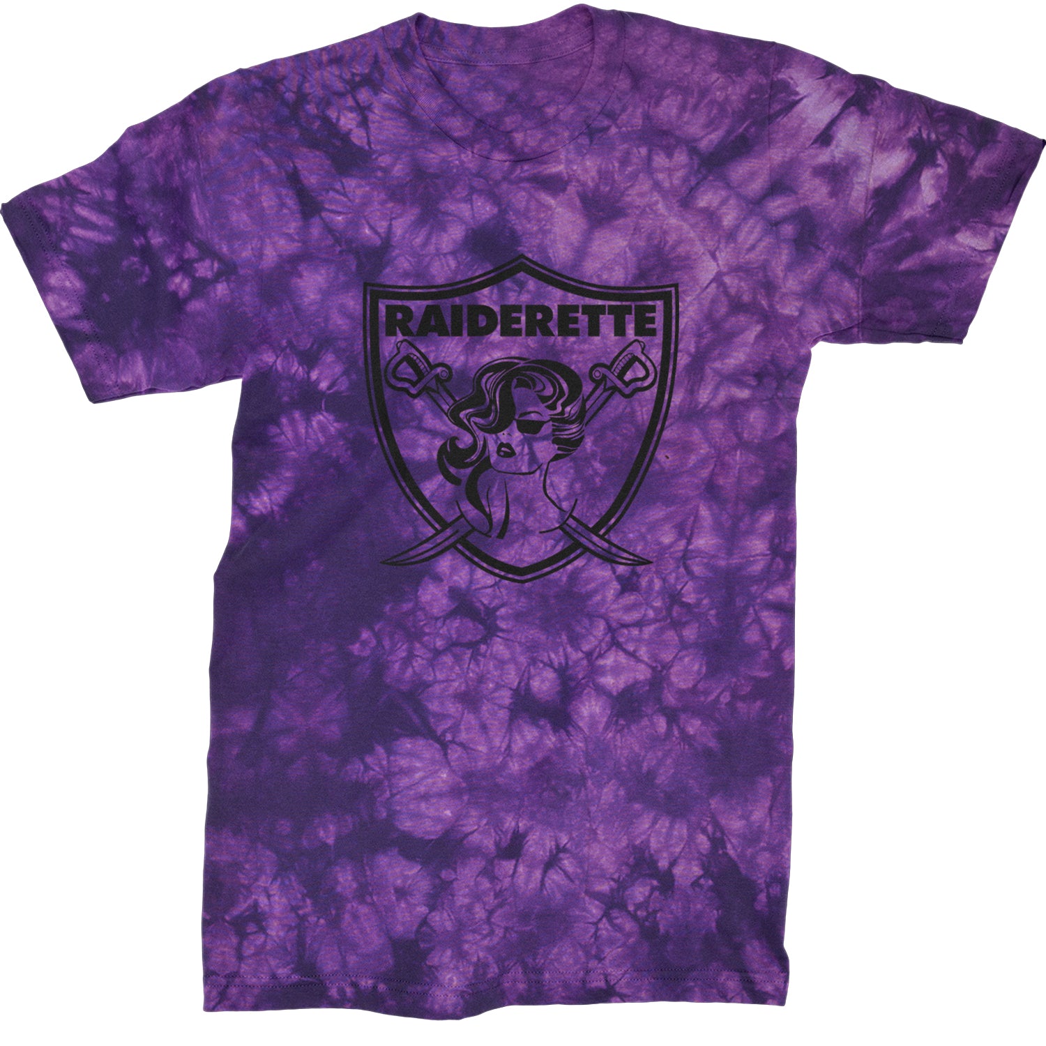 Raiderette Football Gameday Ready Mens T-shirt Tie-Dye Crystal Purple