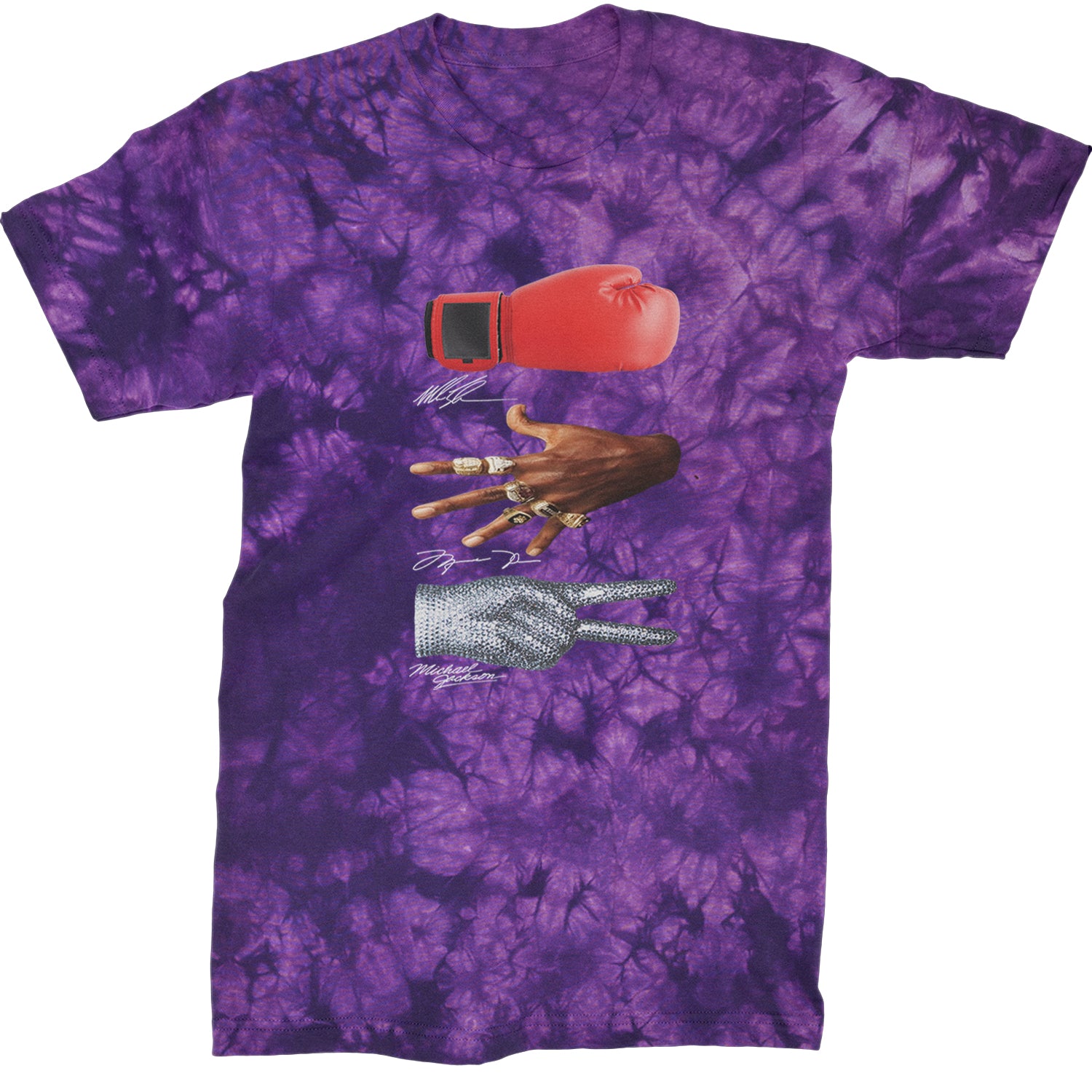 Tyson Jordan Jackson Iconic Michaels Mens T-shirt Tie-Dye Crystal Purple