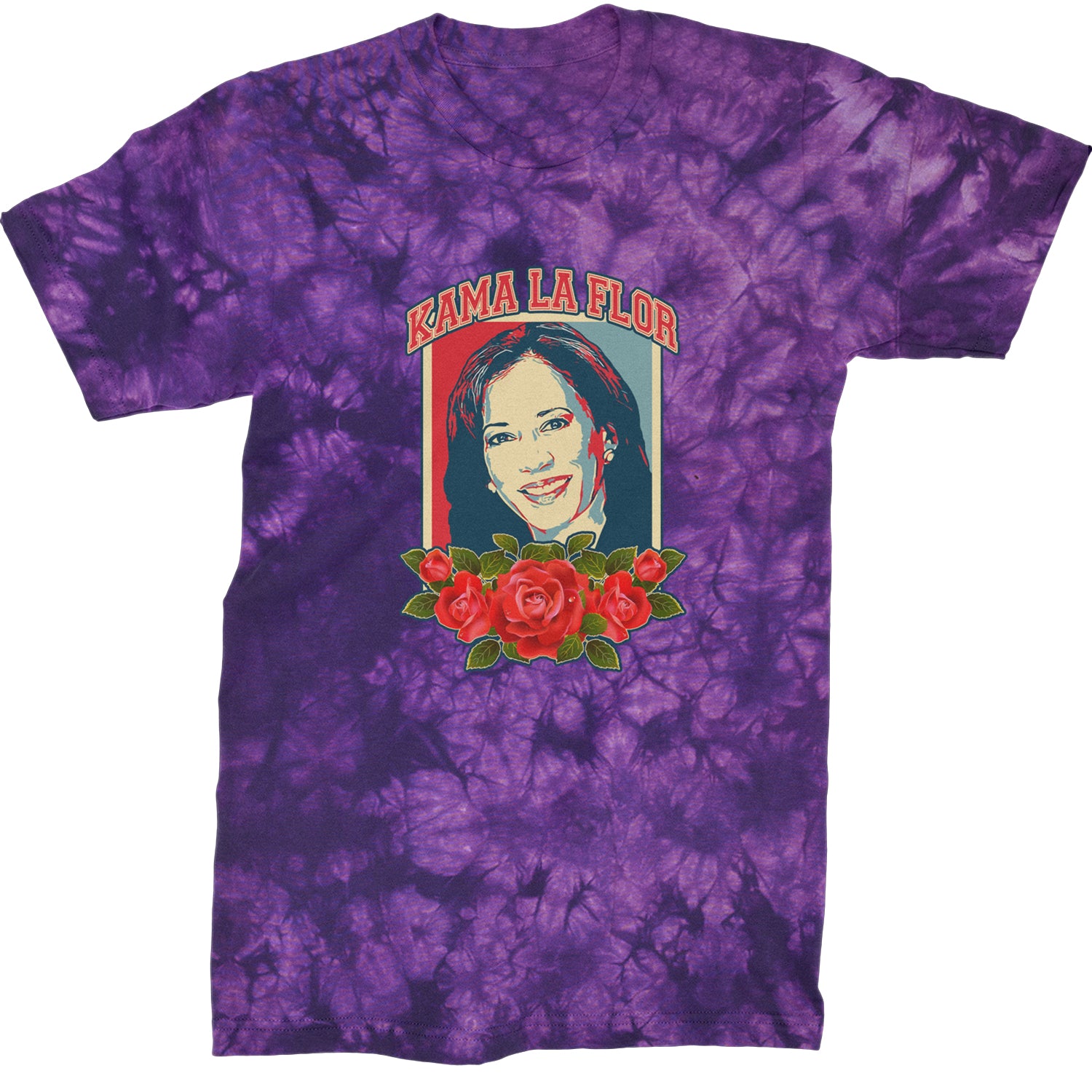 Kama La Flor Kamala Como La Flor Mens T-shirt Tie-Dye Crystal Purple