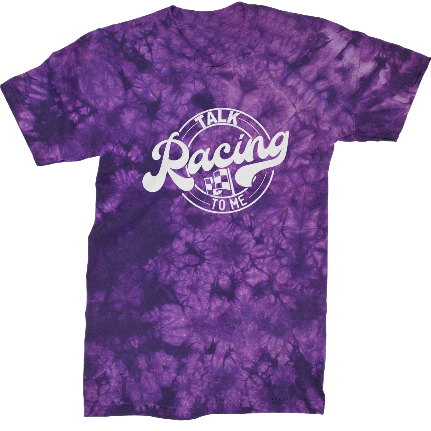 Talk Racing To Me Mens T-shirt Tie-Dye Crystal Purple