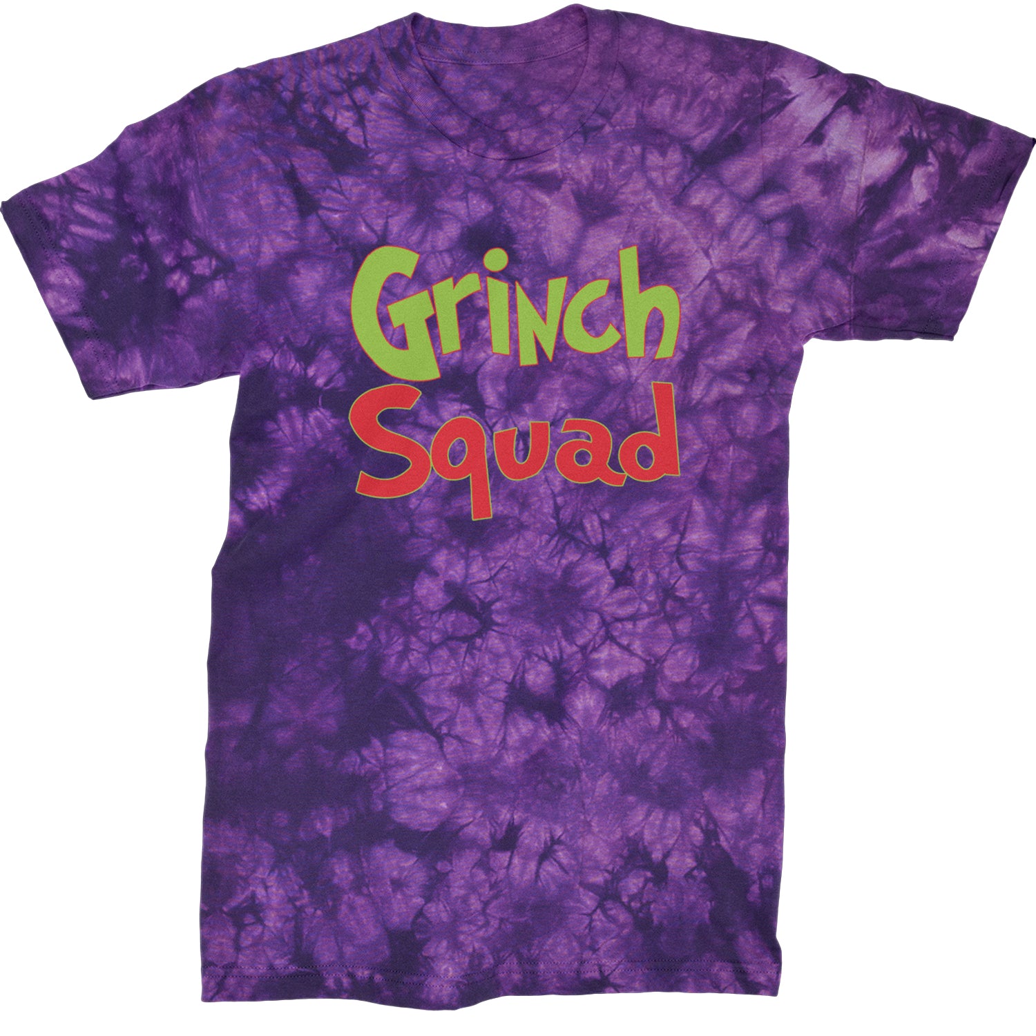 Gr-nch Squad Jolly Grinchmas Merry Christmas  Mens T-shirt Tie-Dye Crystal Purple