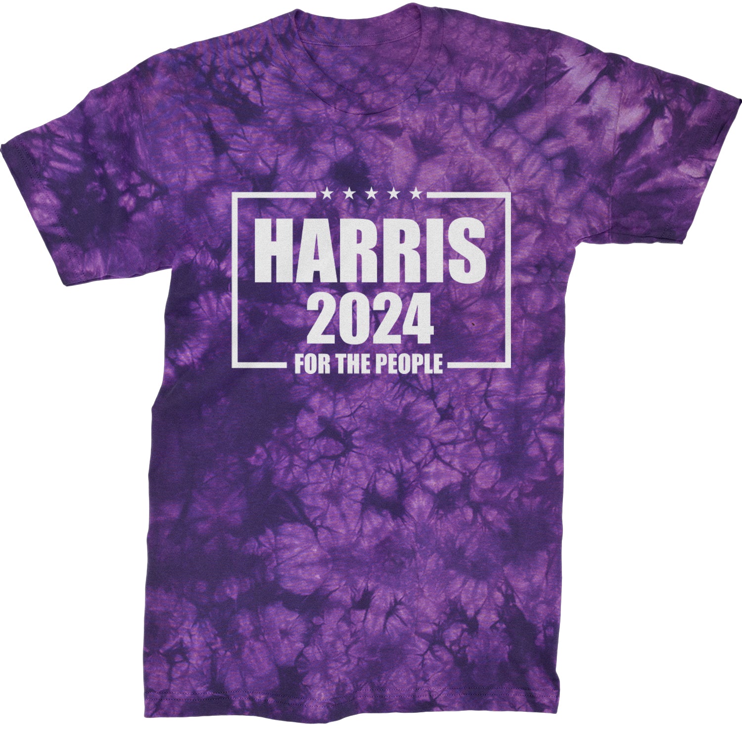 Harris 2024 - Vote For Kamala For President Mens T-shirt Tie-Dye Crystal Purple