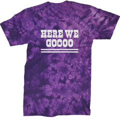 Here We Go Dem Boys Dallas Football Mens T-shirt Tie-Dye Crystal Purple