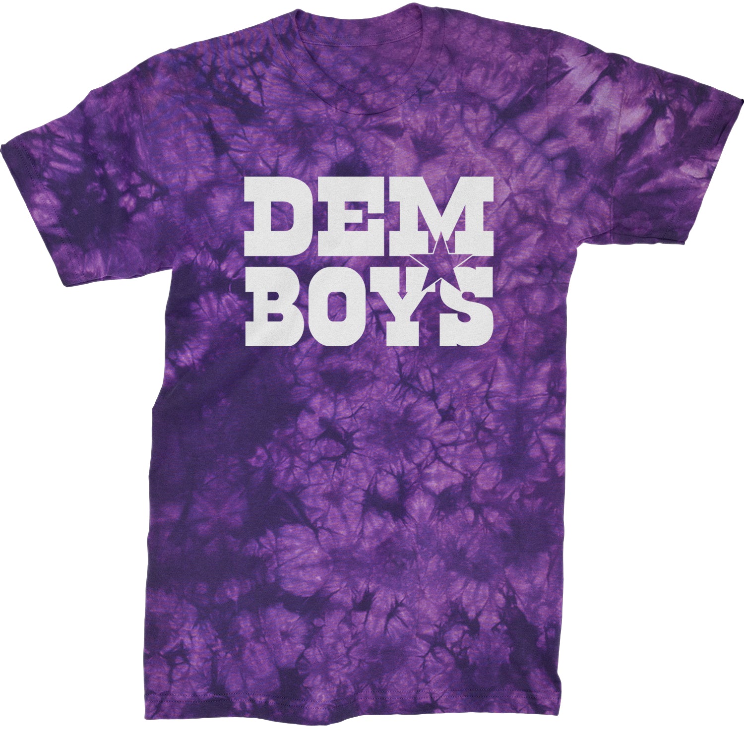 Dem Boys Dallas Football Mens T-shirt Tie-Dye Crystal Purple