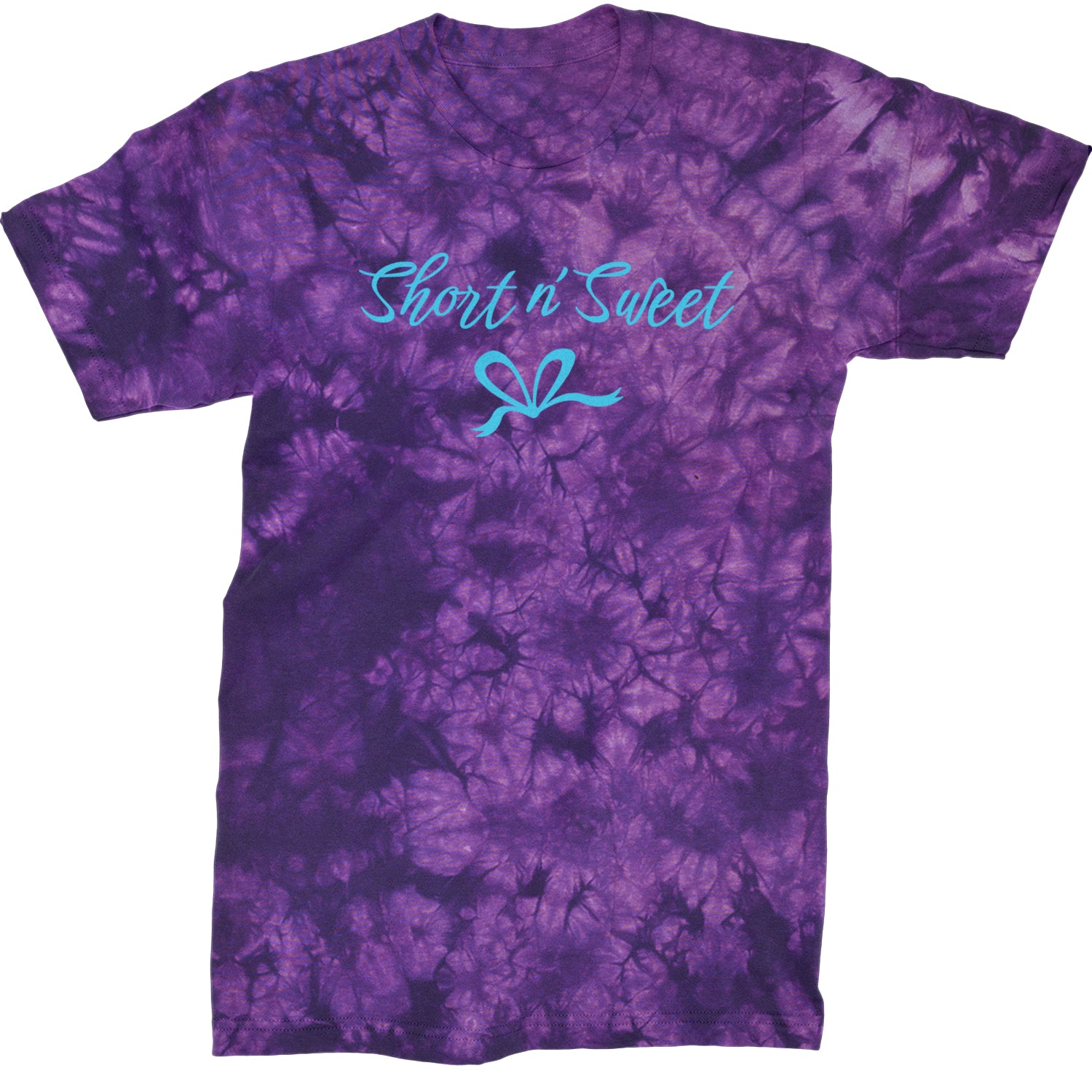 Bow Short N' Sweet Music  Mens T-shirt Tie-Dye Crystal Purple