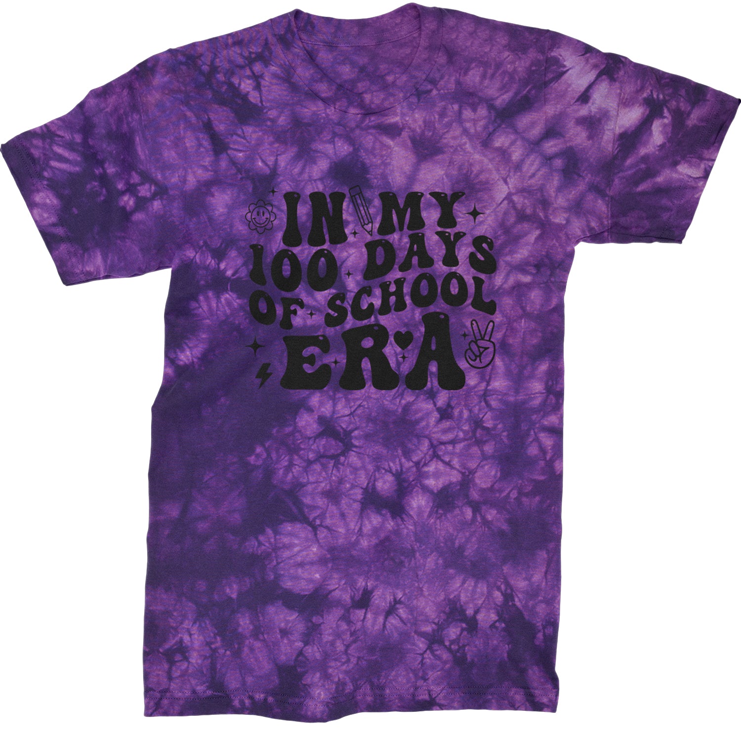 In My 100 Days Of School Era Mens T-shirt Tie-Dye Crystal Purple