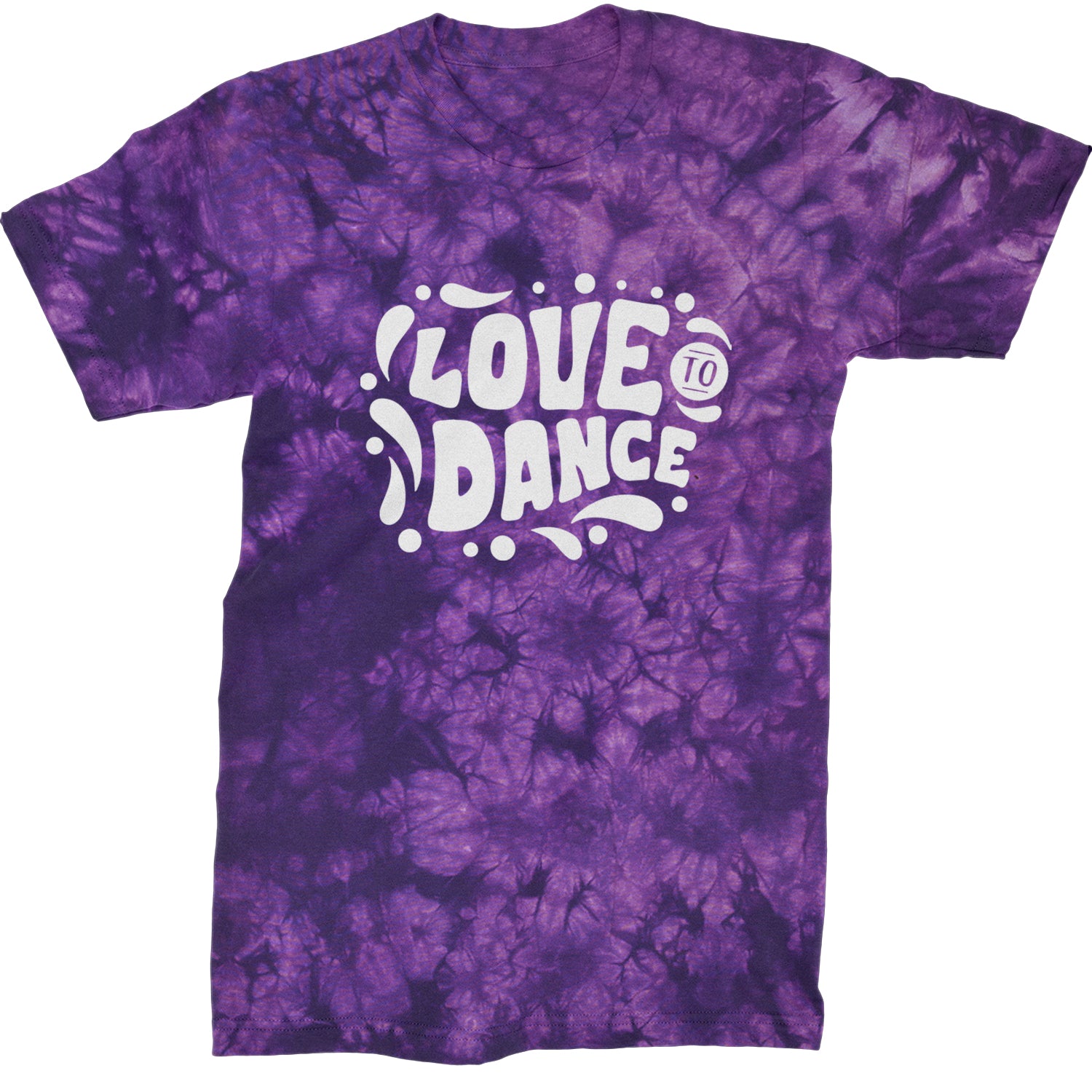 Love To Dance Mens T-shirt Tie-Dye Crystal Purple