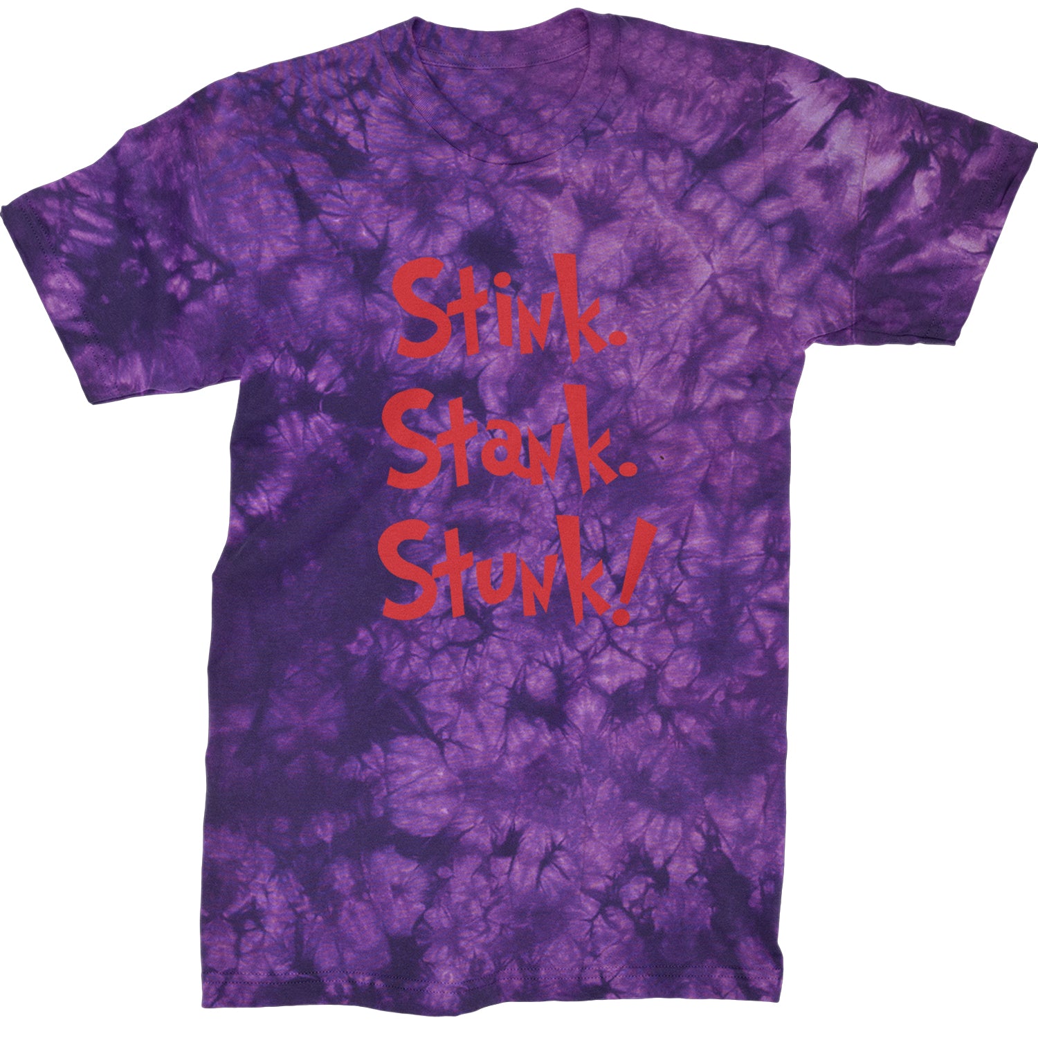 Stink Stank Stunk Gr-nch  Mens T-shirt Tie-Dye Crystal Purple