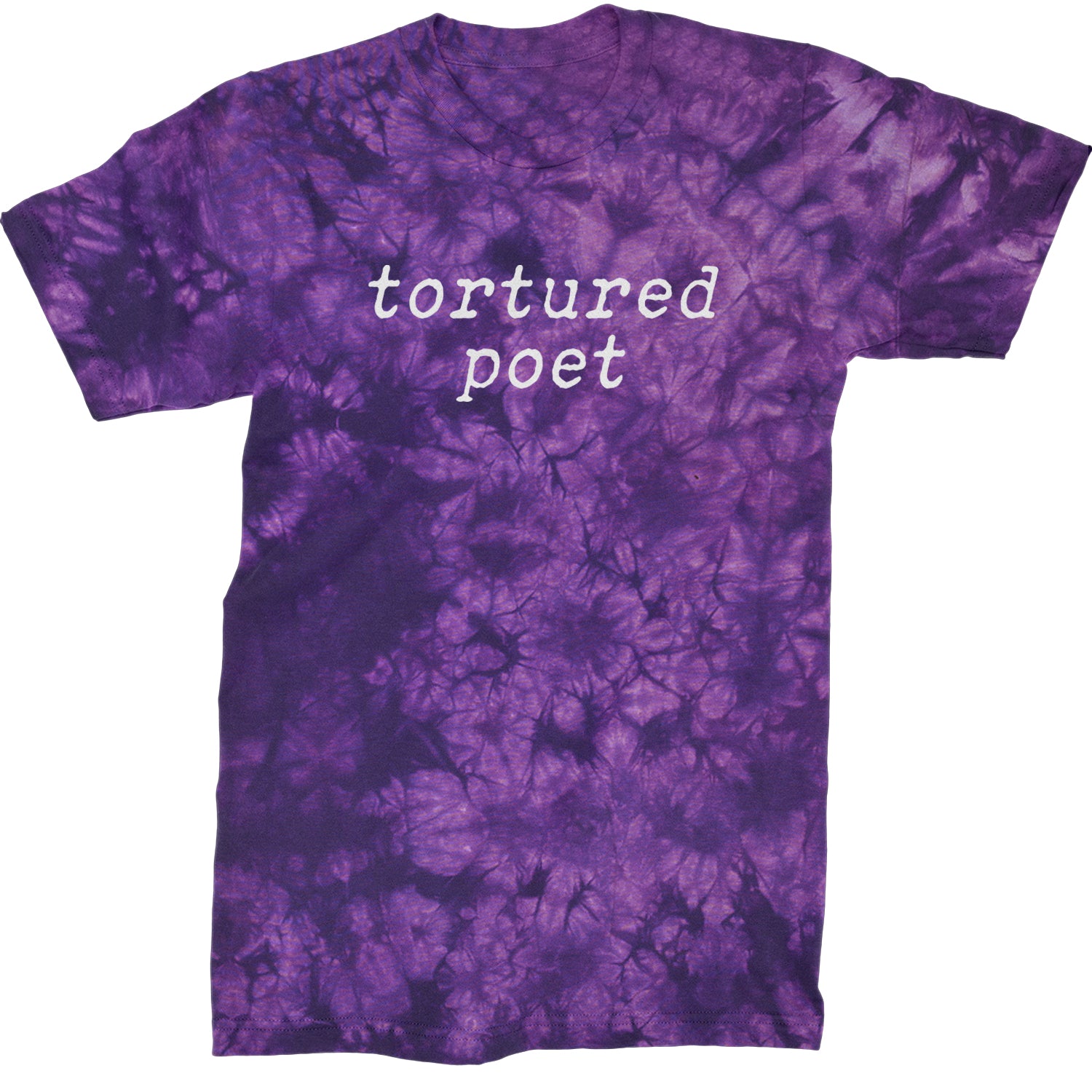 Tortured Poet Chairman Mens T-shirt Tie-Dye Crystal Purple