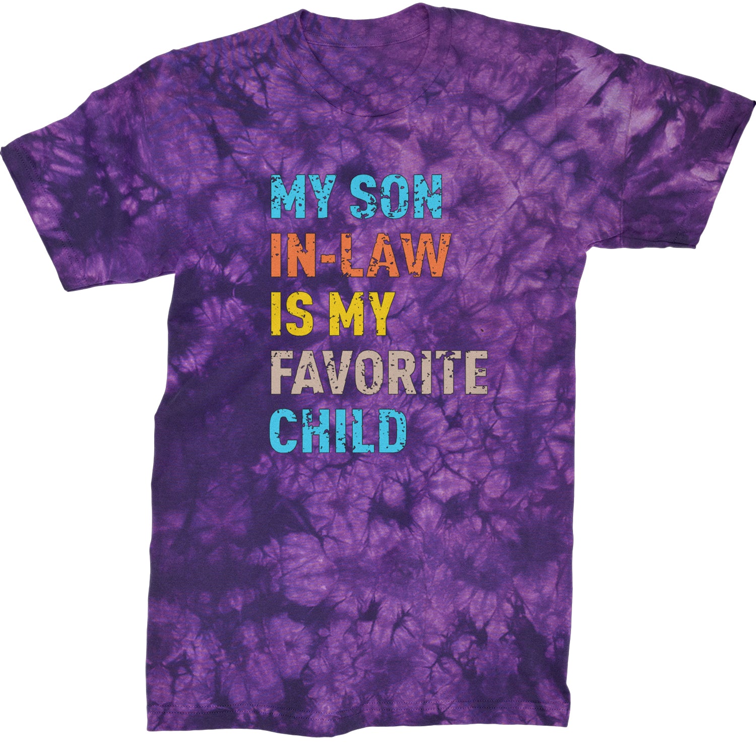 My Son In-Law Is My Favorite Child Meme  Mens T-shirt Tie-Dye Crystal Purple