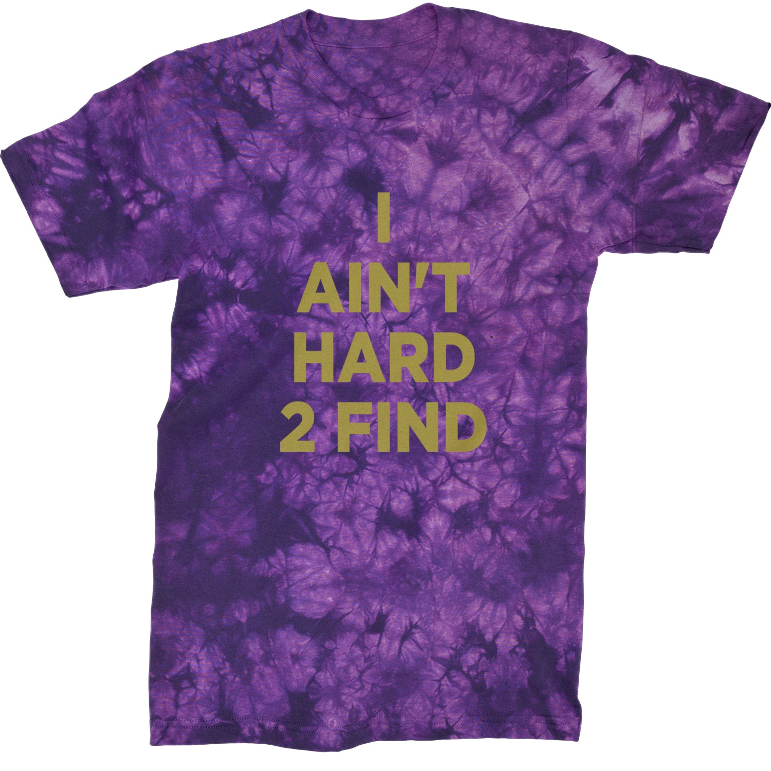 I Ain't Hard To Find Coach Prime Mens T-shirt Tie-Dye Crystal Purple