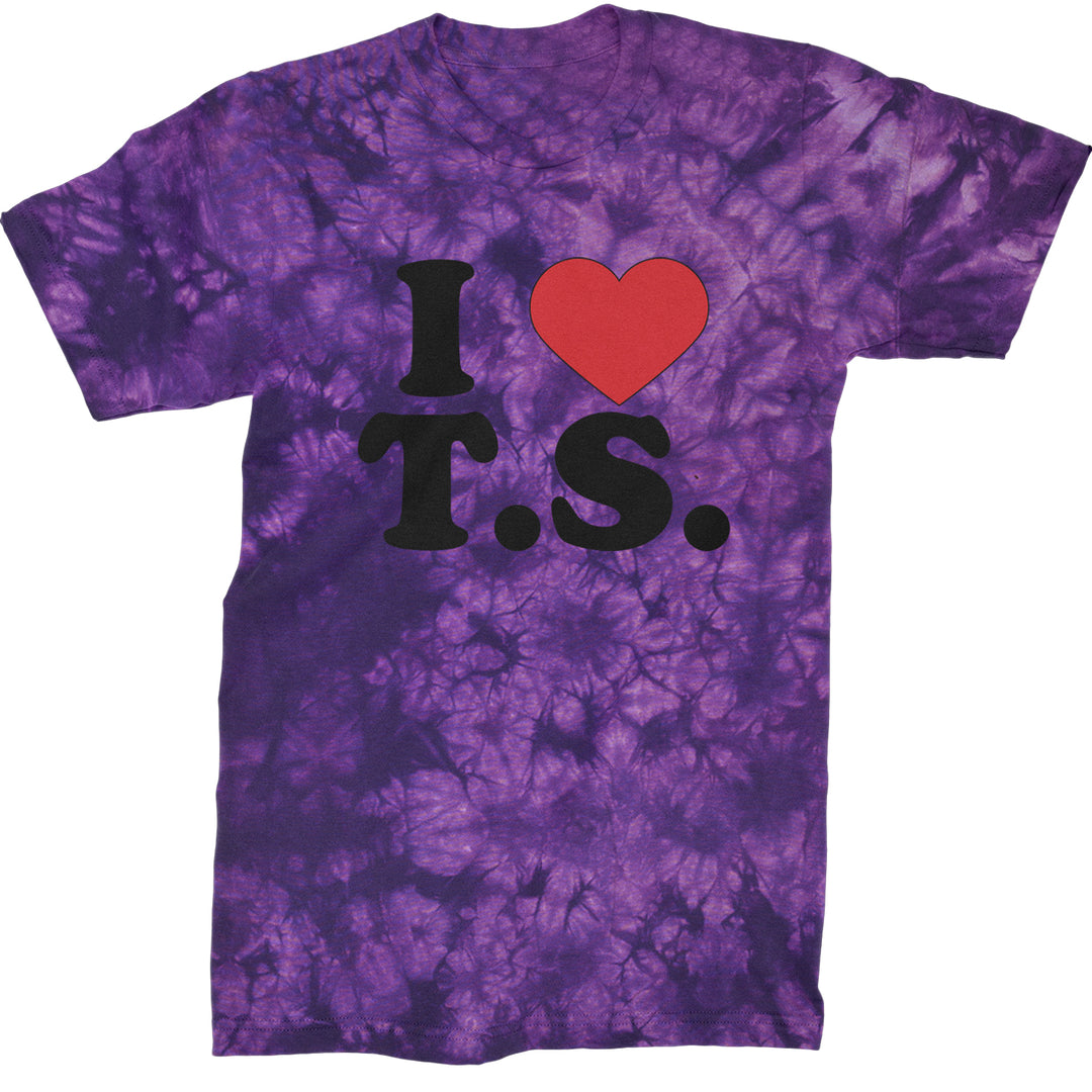 I Heart T.S. Concert Music Lover  Mens T-shirt Tie-Dye Crystal Purple