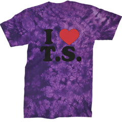 I Heart T.S. Concert Music Lover  Mens T-shirt Tie-Dye Crystal Purple