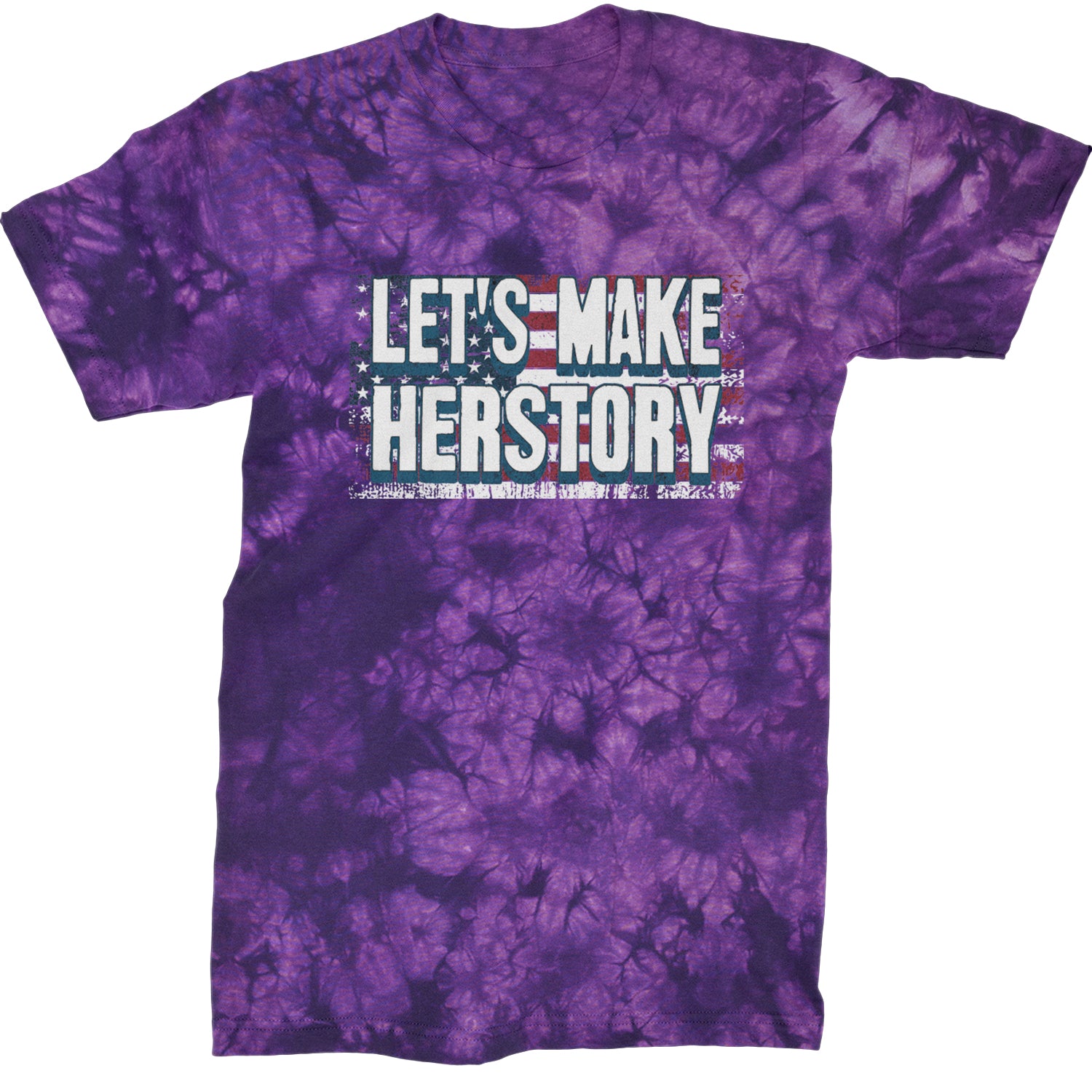 Lets Make Herstory - Support Kamala Harris For President 2024 Mens T-shirt Tie-Dye Crystal Purple