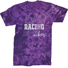 Racing Vibes Mens T-shirt Tie-Dye Crystal Purple