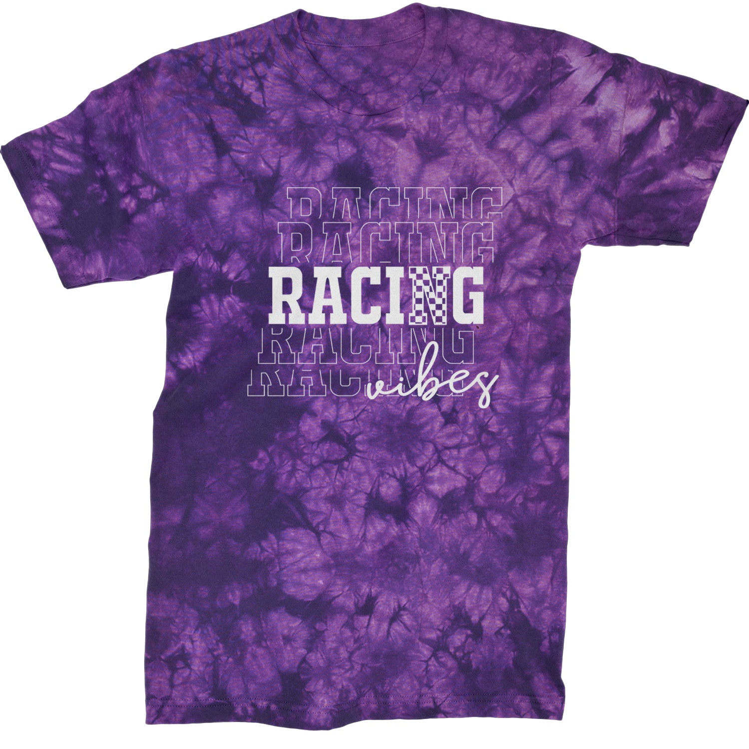 Racing Vibes Mens T-shirt Tie-Dye Crystal Purple