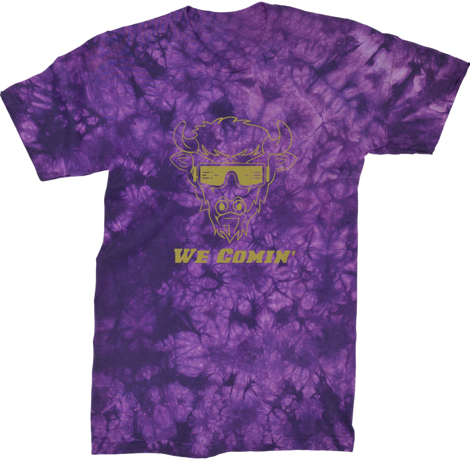 We Coming Coach Prime Colorado Mens T-shirt Tie-Dye Crystal Purple