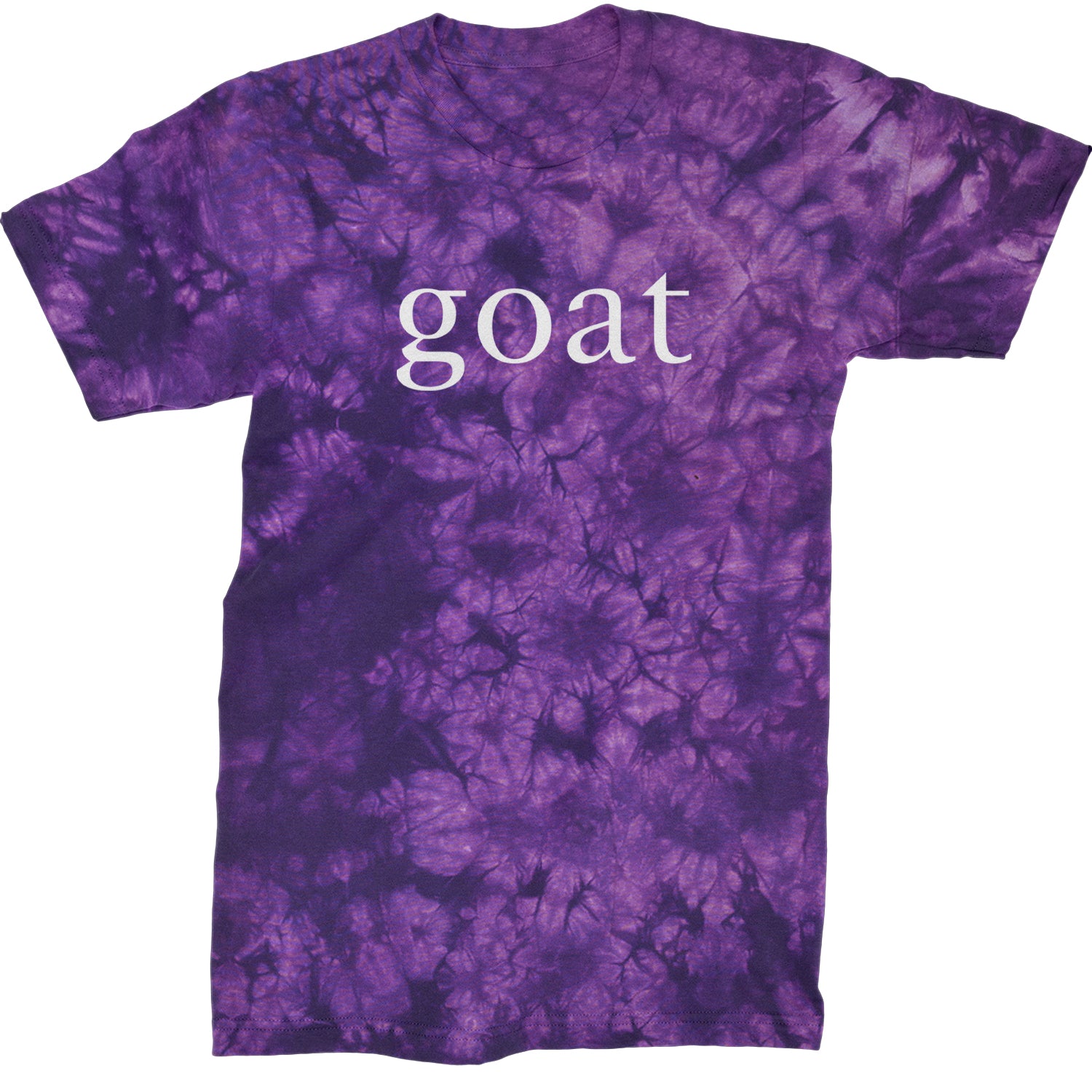GOAT - Greatest Of All Time  Mens T-shirt Tie-Dye Crystal Purple