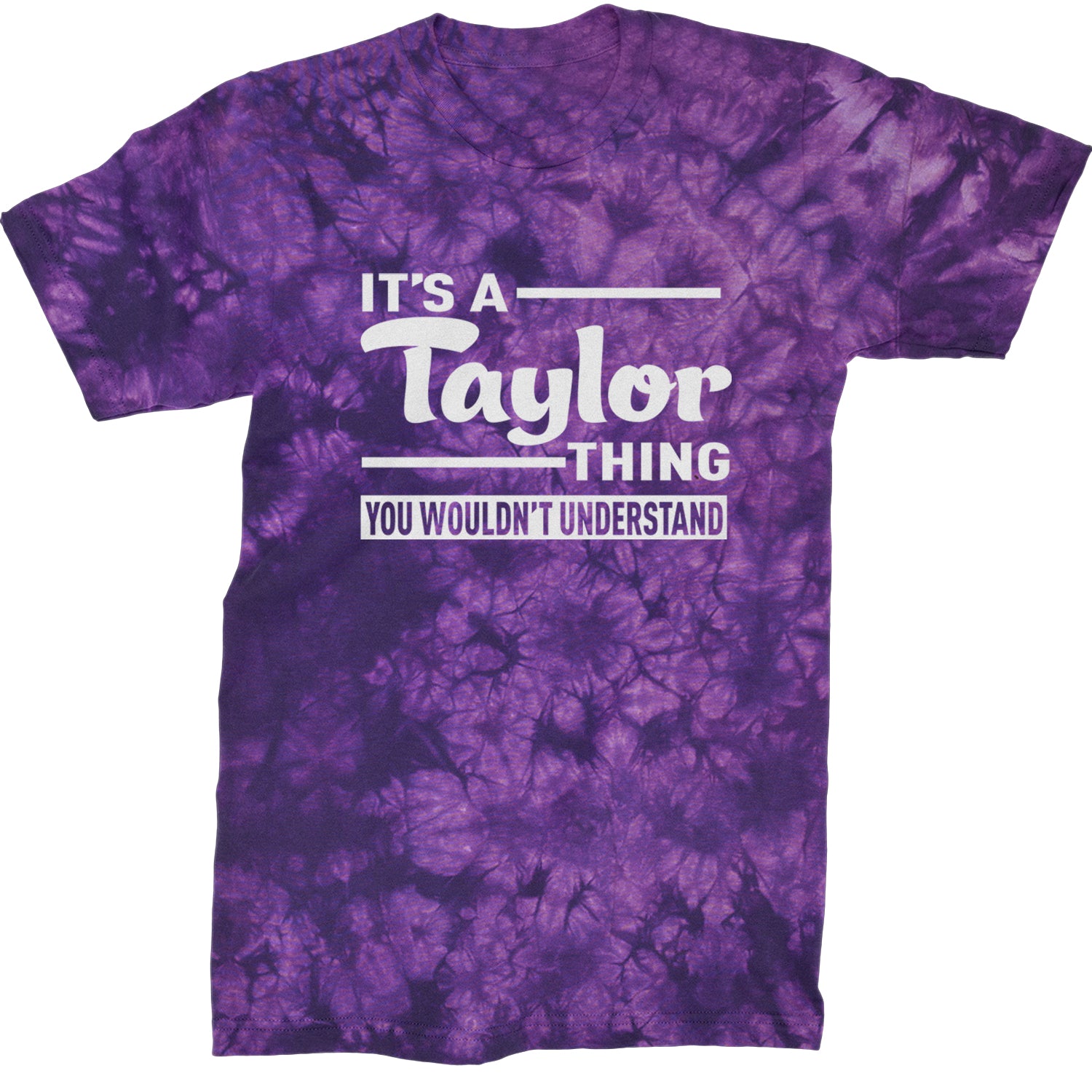 It's A Taylor Thing, You Wouldn't Understand TTPD Mens T-shirt Tie-Dye Crystal Purple