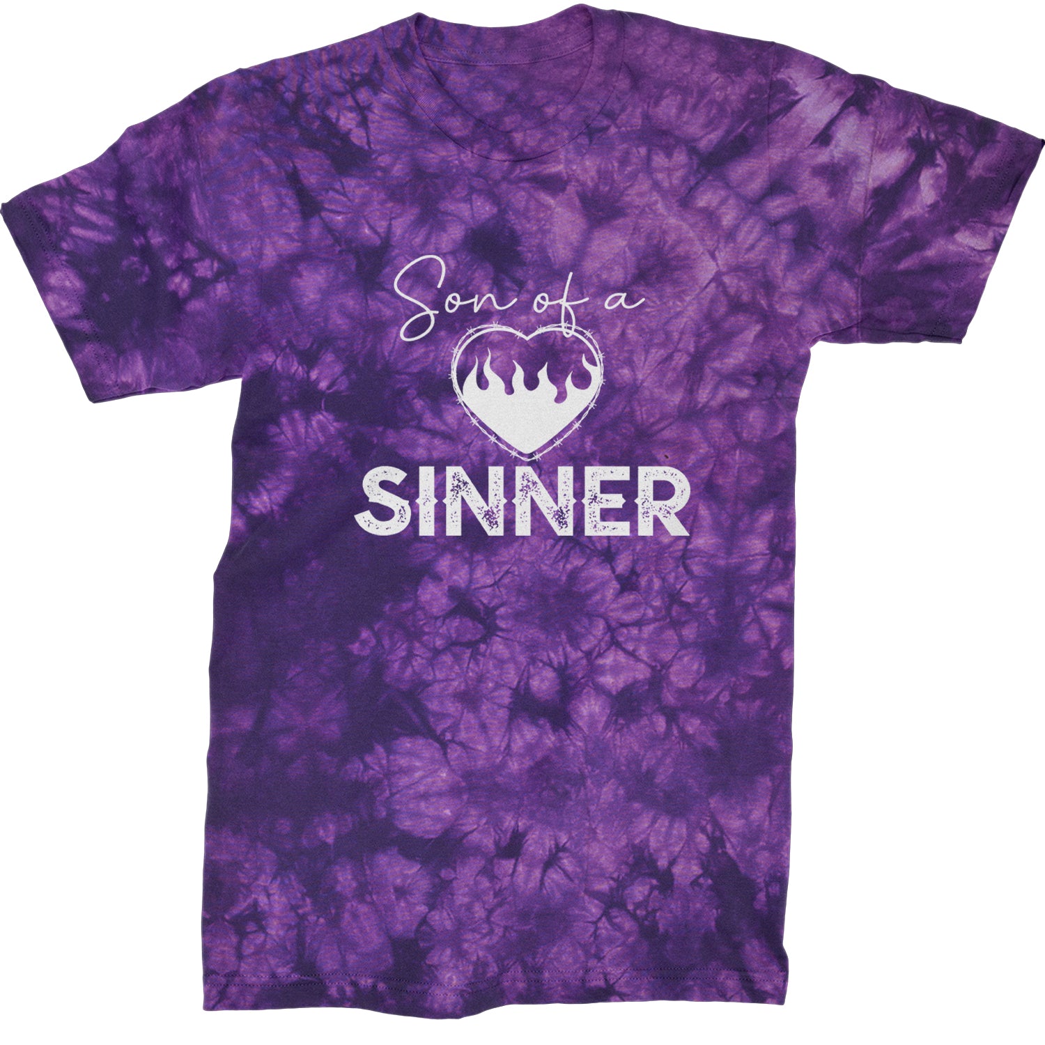 Son Of A Sinner Somebody Save Me From Myself  Mens T-shirt Tie-Dye Crystal Purple