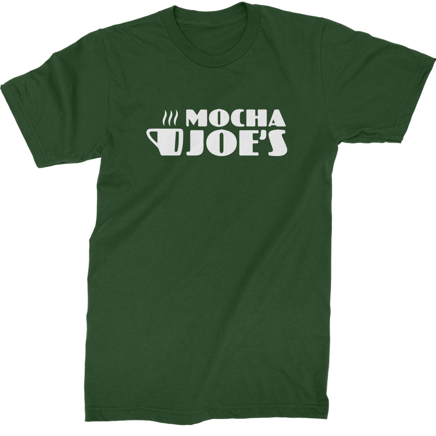 Mocha Joe's Enthusiastic Coffee Mens T-shirt Forest Green