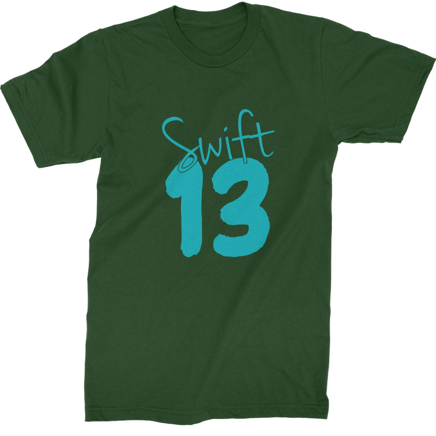 13 Swift 13 Lucky Number Era TTPD Mens T-shirt Forest Green