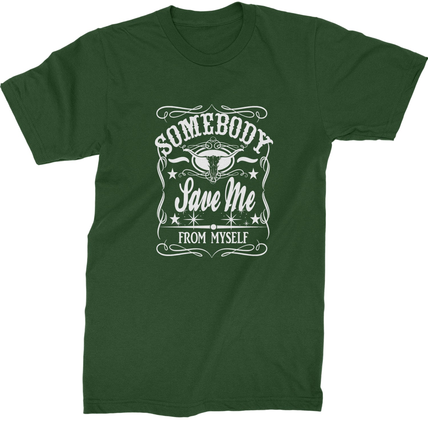 Somebody Save Me From Myself Son Of A Sinner Mens T-shirt Forest Green