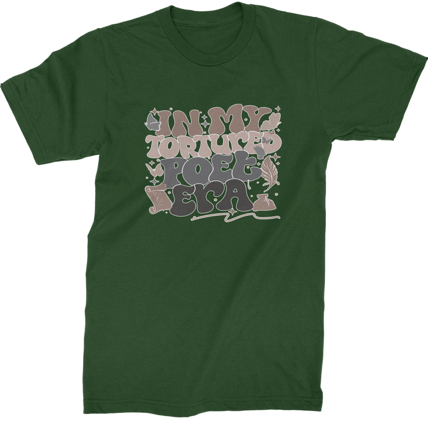 In My Tortured Poet Era TTPD Music Mens T-shirt Forest Green