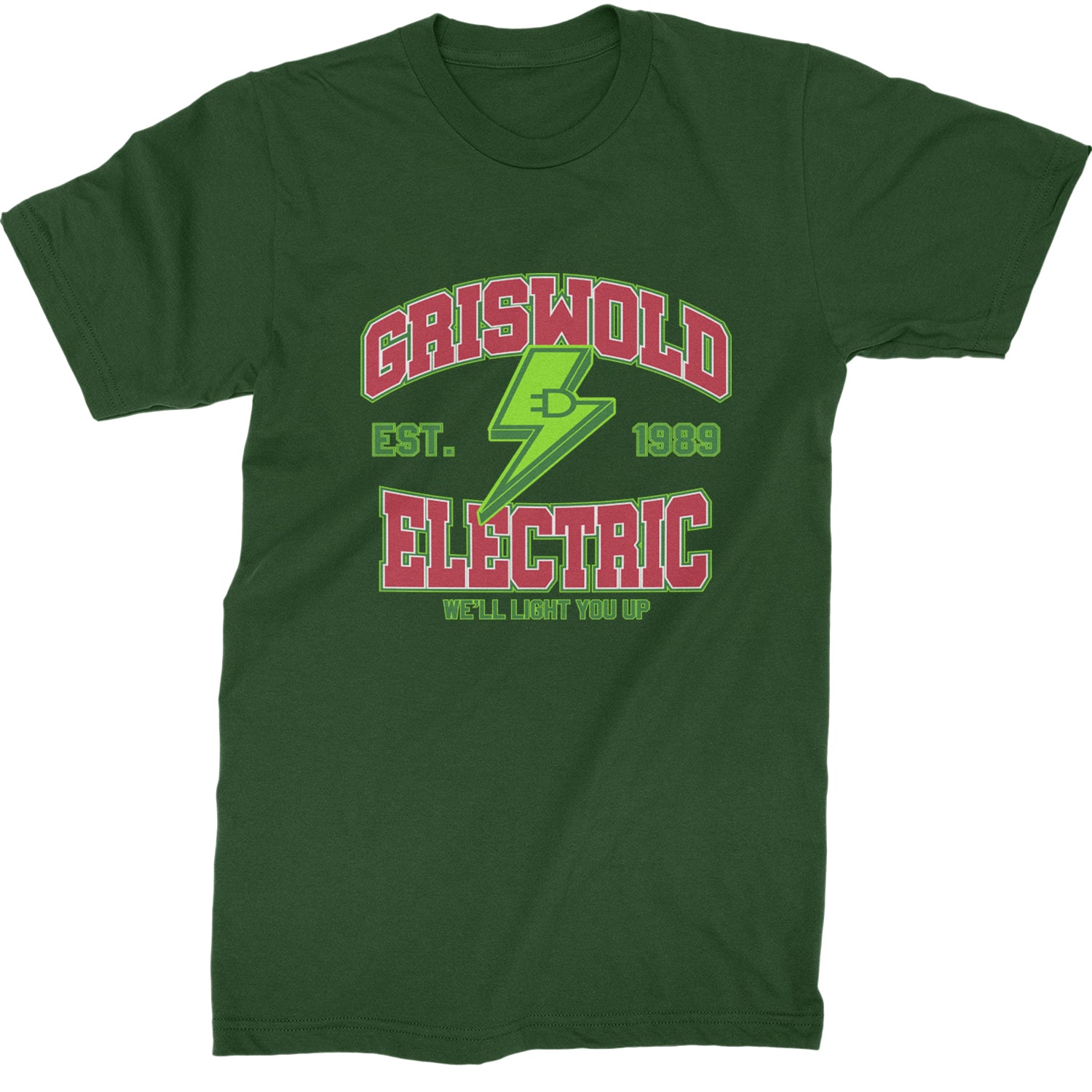 Griswold Electric We'll Light You Up  Mens T-shirt Forest Green