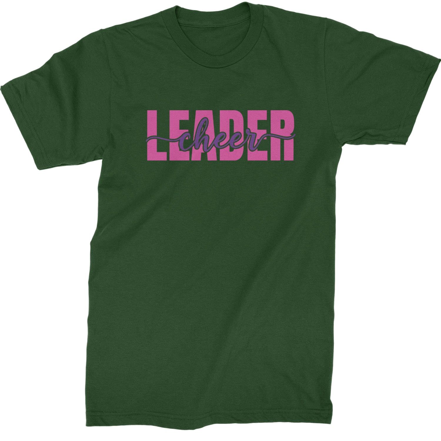 Cheerleader Script Style Mens T-shirt Forest Green