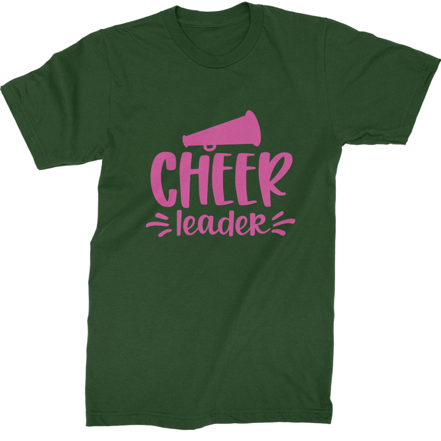 Cheerleader Bullhorn Mens T-shirt Forest Green