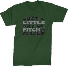 Just A Little Ray of Pitch Black Mens T-shirt Forest Green