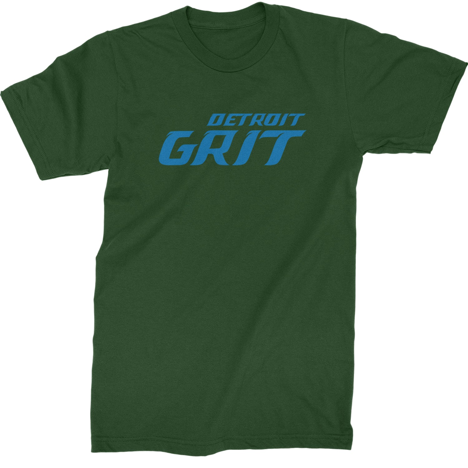 Grit Detroit Football Hard Knocks Mens T-shirt Forest Green