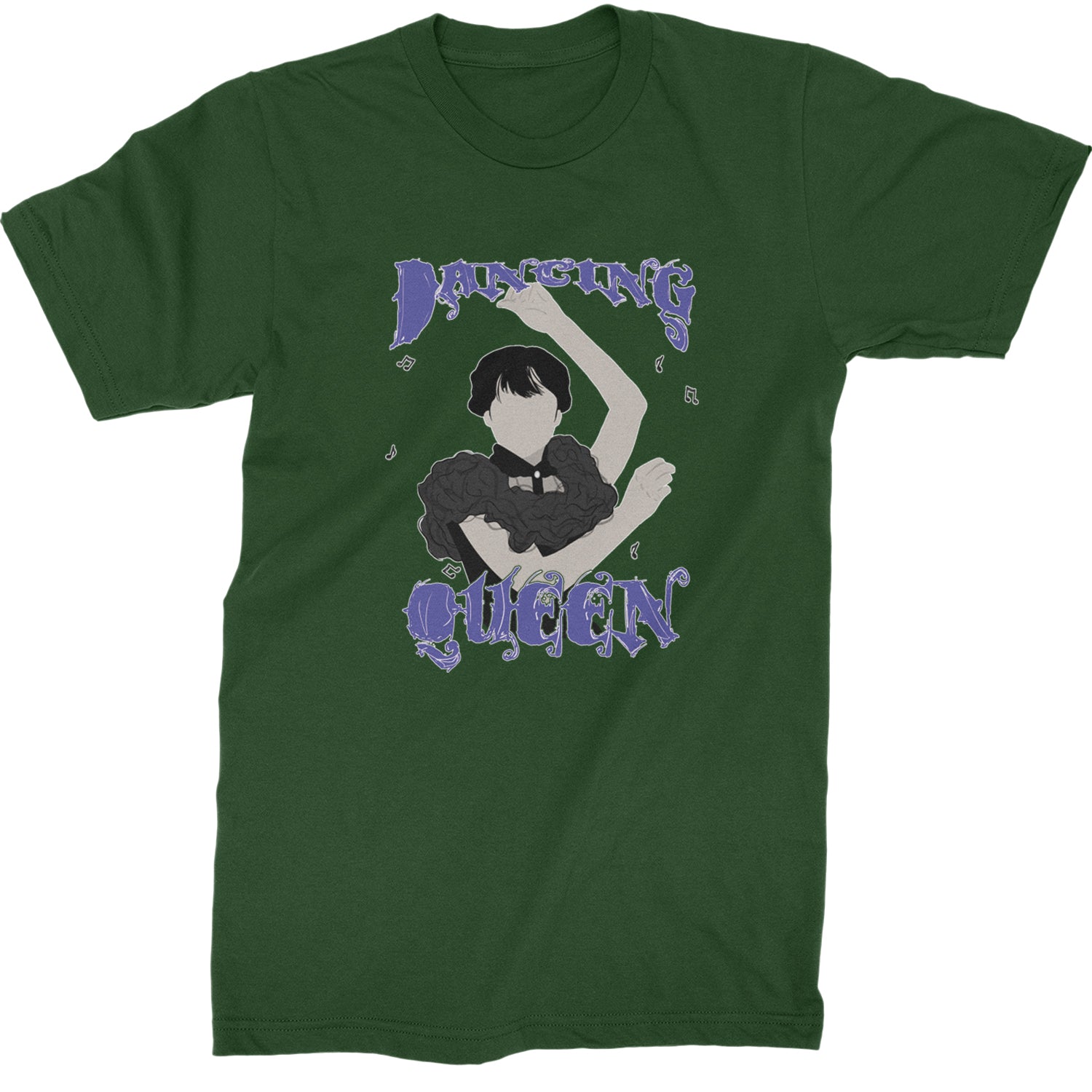 Wednesday Dancing Queen Mens T-shirt Forest Green