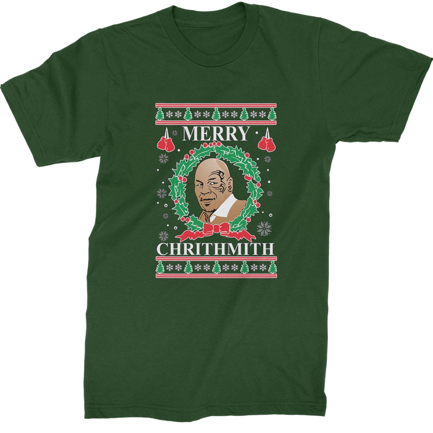 Merry Chrithmith Ugly Christmas  Mens T-shirt Forest Green