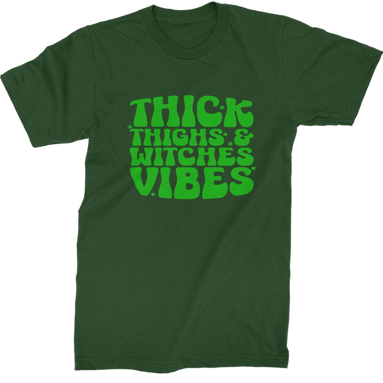 Thick Thighs And Witches Vibes Mens T-shirt Forest Green