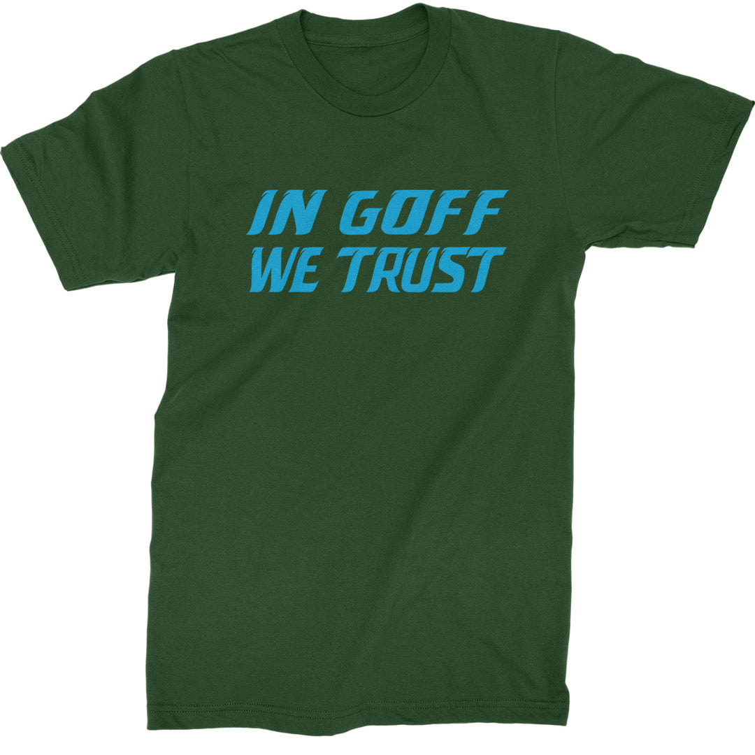In Goff We Trust Detroit  Mens T-shirt Forest Green
