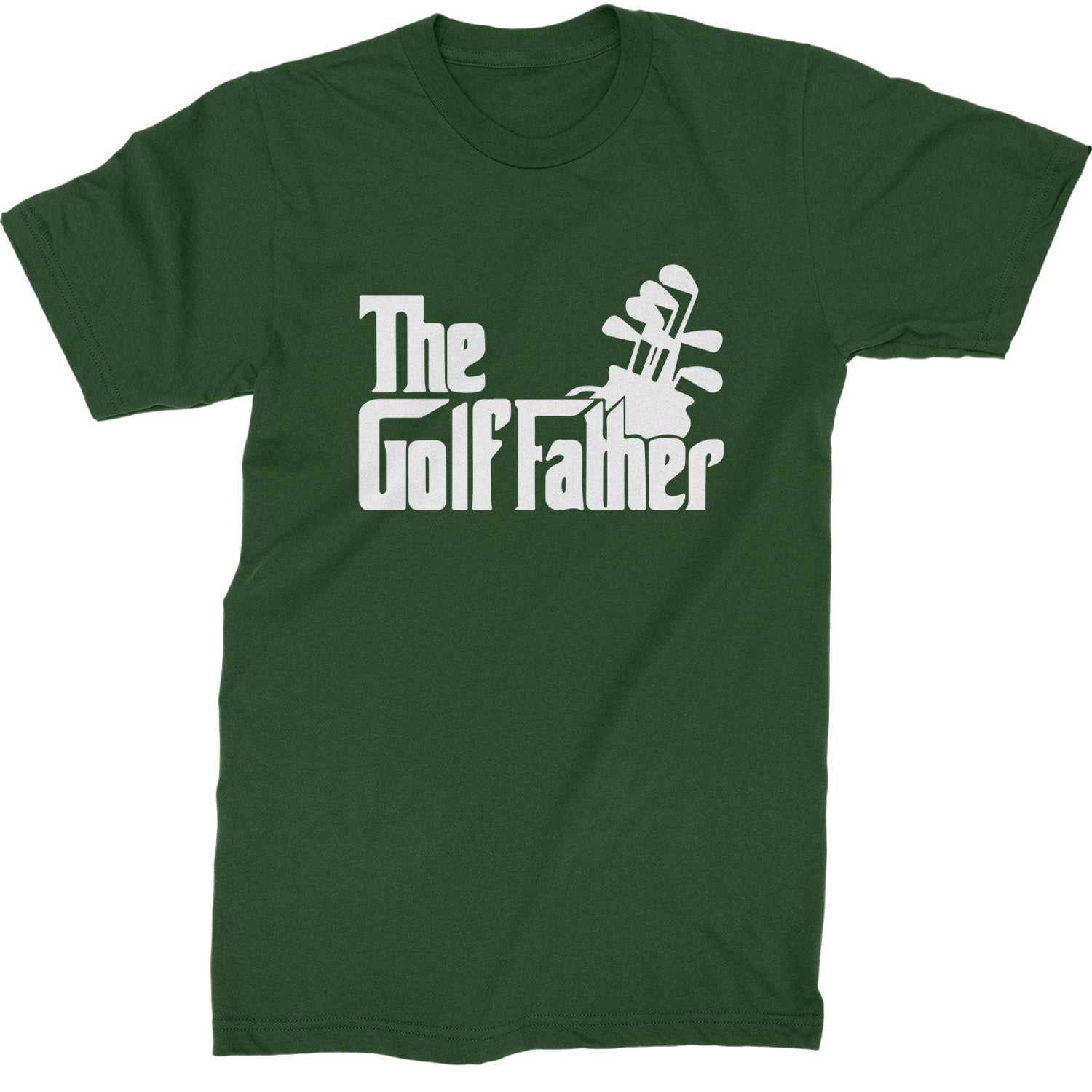 The Golf Father Golfing Dad  Mens T-shirt Forest Green