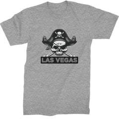 Raider Skull Straight Outta Las Vegas Mens T-shirt Heather Grey