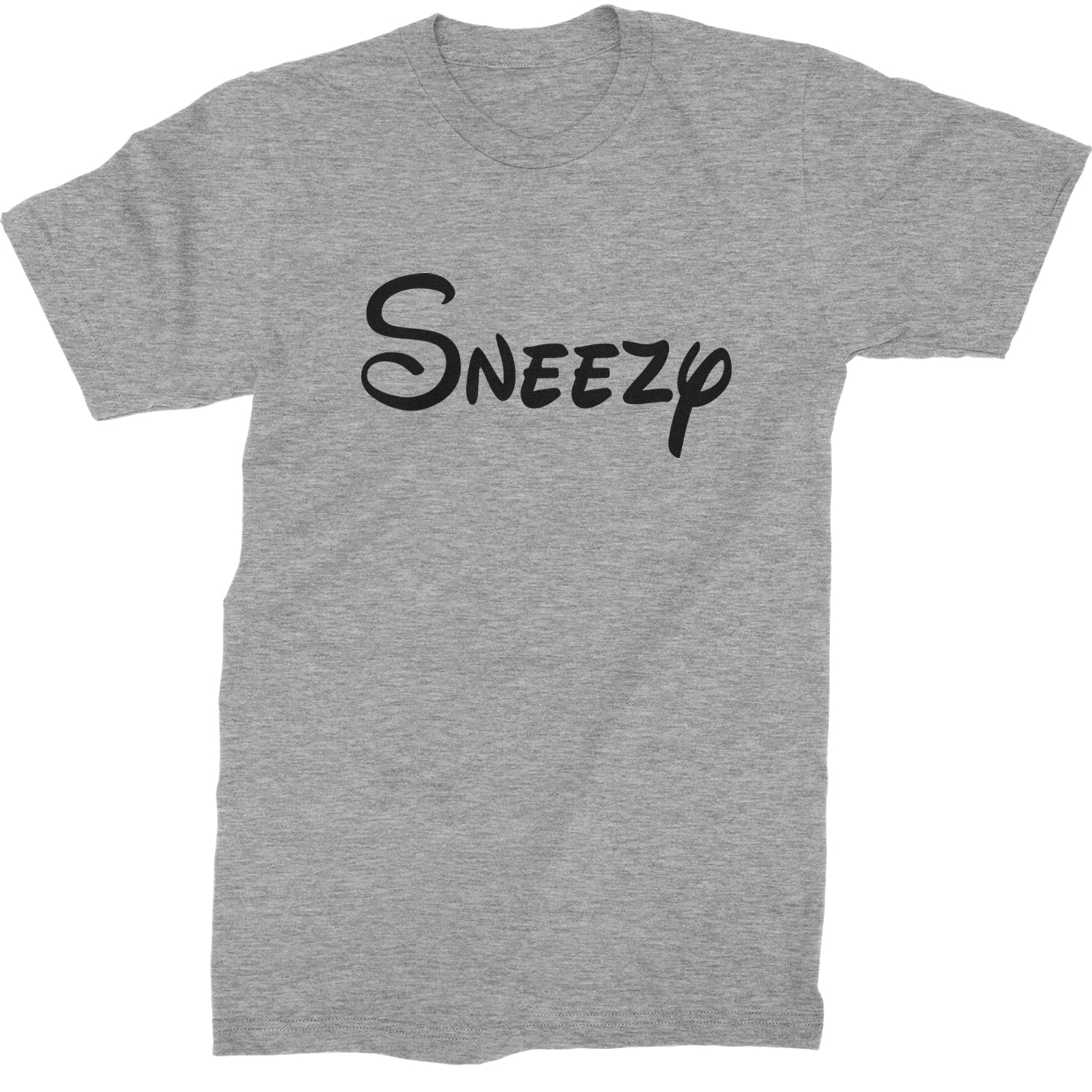 Sneezy - 7 Dwarfs Costume Mens T-shirt Heather Grey